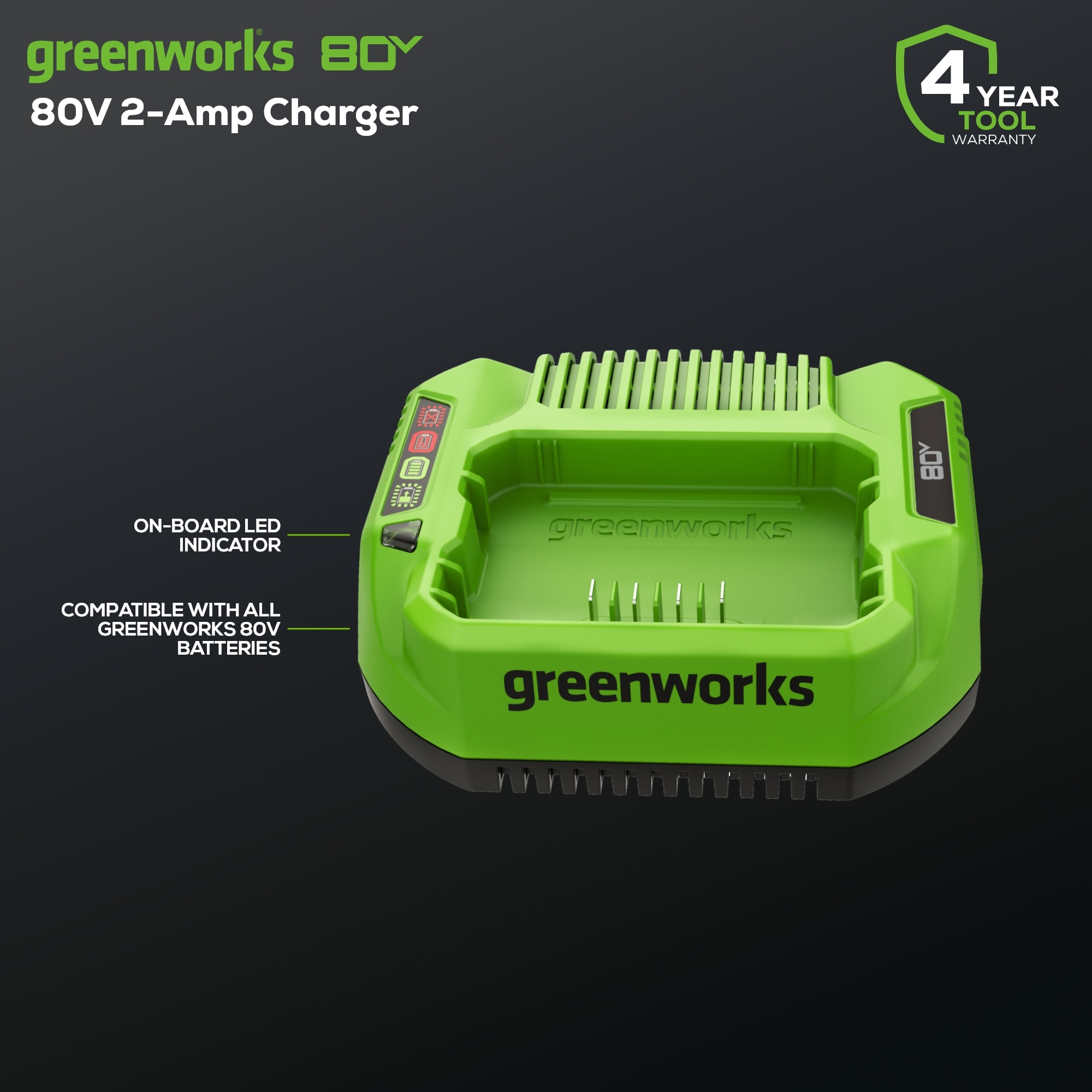 Greenworks CH80SP02 Cordless-Ope-Batteries - View #4