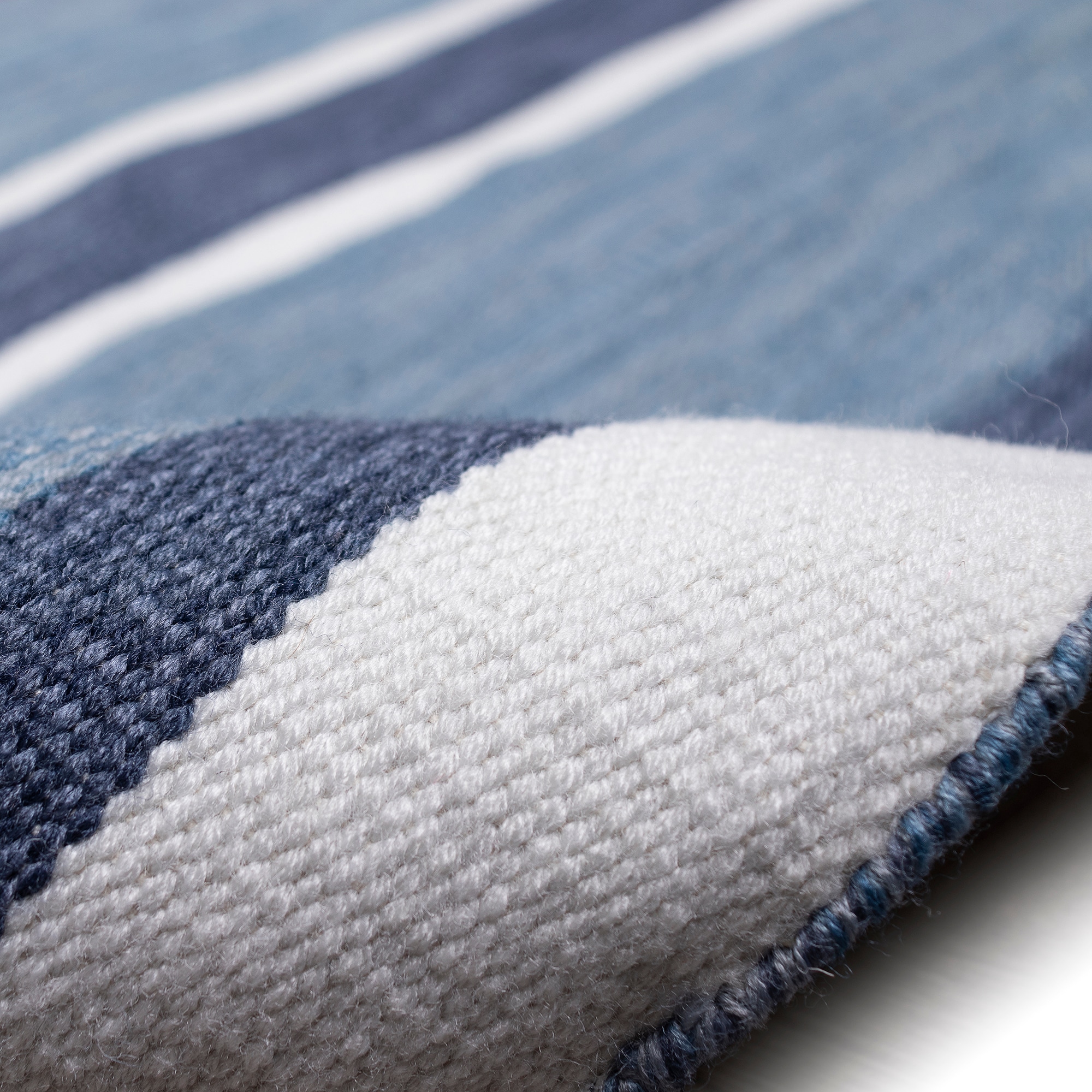 Navy/French Blue Stripe Indoor Outdoor Rug - 2x3 – Simpler Pleasures