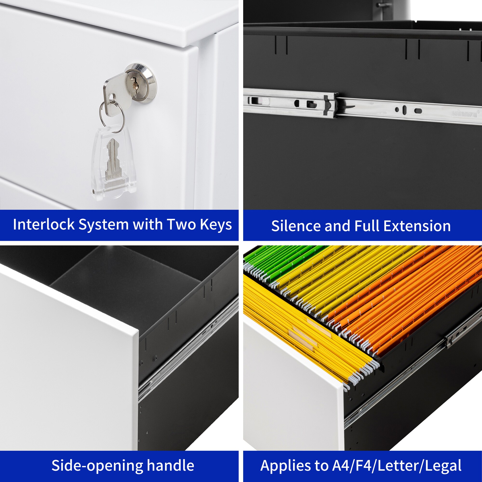 Sumyeg WF-HW60291BK-LA Filing-Cabinets - View #4