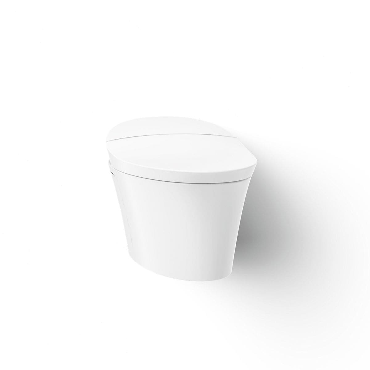 KOHLER K-5401-PA-0 Veil White Dual Flush Elongated Chair height Soft Close 1-piece Bidet 12-in Rough-In WaterSense Labeled 1.28 GPF