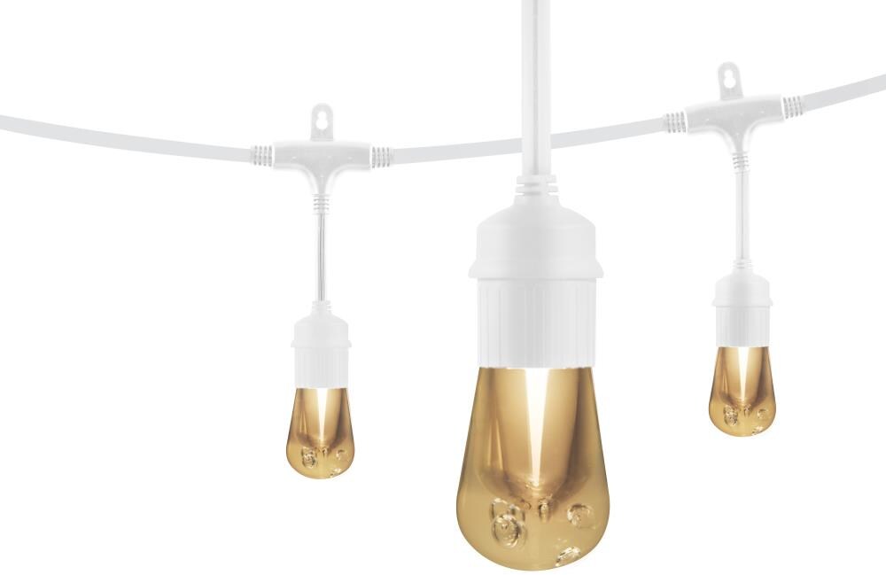 Enbrighten 12-ft 6-Light Plug-in White Indoor/Outdoor LED String Lights in the String Lights 