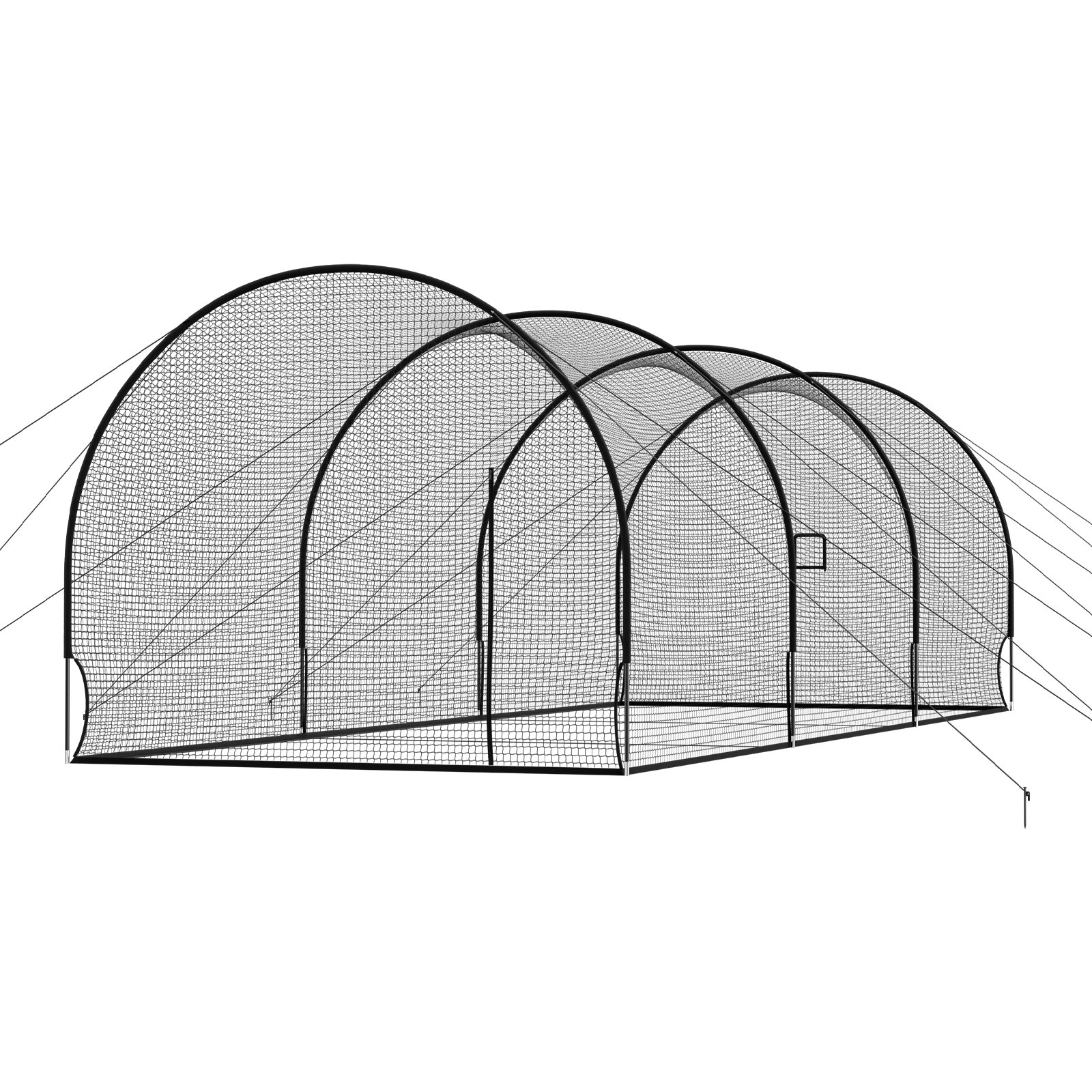 Slickblue - Black Baseball Batting Tunnel 33 x 12 x 9.8 ft with Reinforced Net for Backyards Trai...