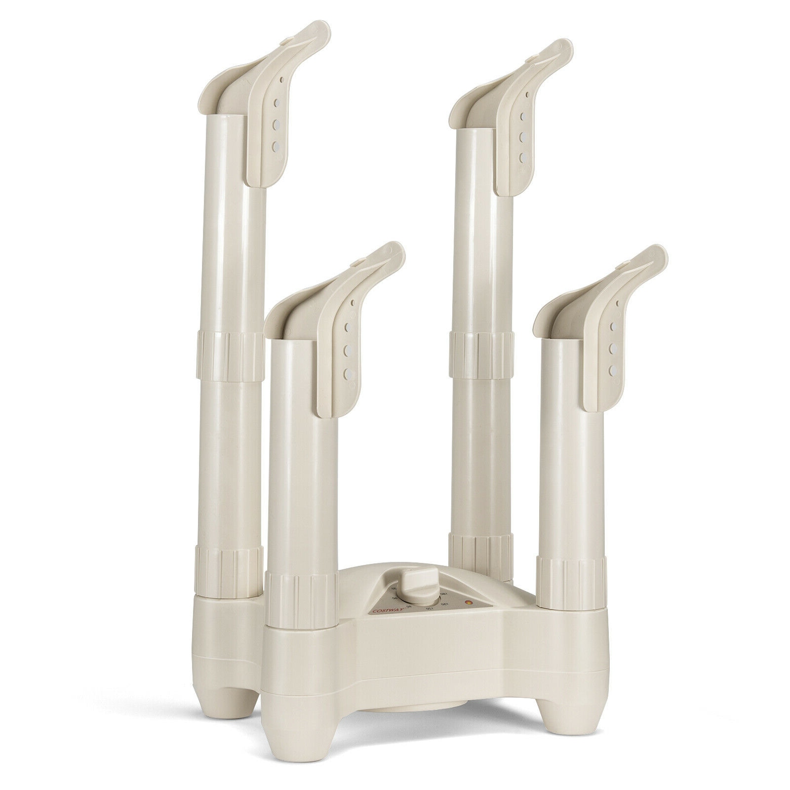 Slickblue D-CO-HW-SU23001SE 12.5 Inch L X 9 Inch W X 23 Inch H- Electric Shoe and Boot Dryer (1-Pack) for Home Use with Timer Heat Blower Adjustable Tubes- White