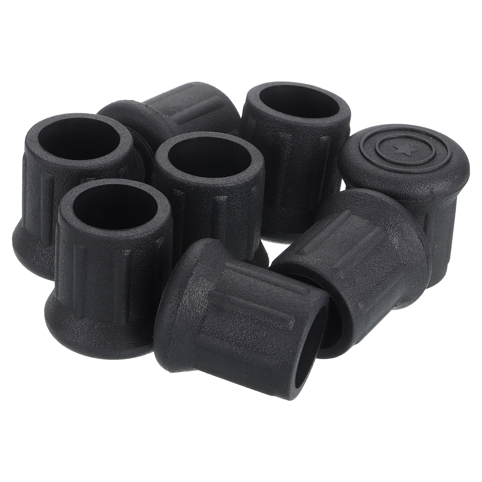 Unique Bargains 8pcs Chair Leg Tips Caps 15/16-Inch PVC Non-Slip Feet End Caps Cover Straight Chair Leg Floor Protectors for Furniture Black