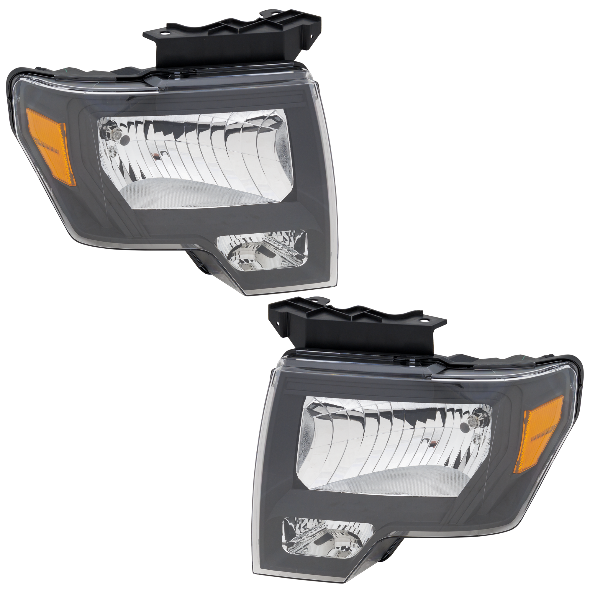 Garage-Pro GPRF10010154 Driver and Passenger Side Headlight For Ford F-150 2009-2014 Halogen Without Bulb(s) Replaces# Dl3z13008eb-pfm Dl3z13008ec-pfm