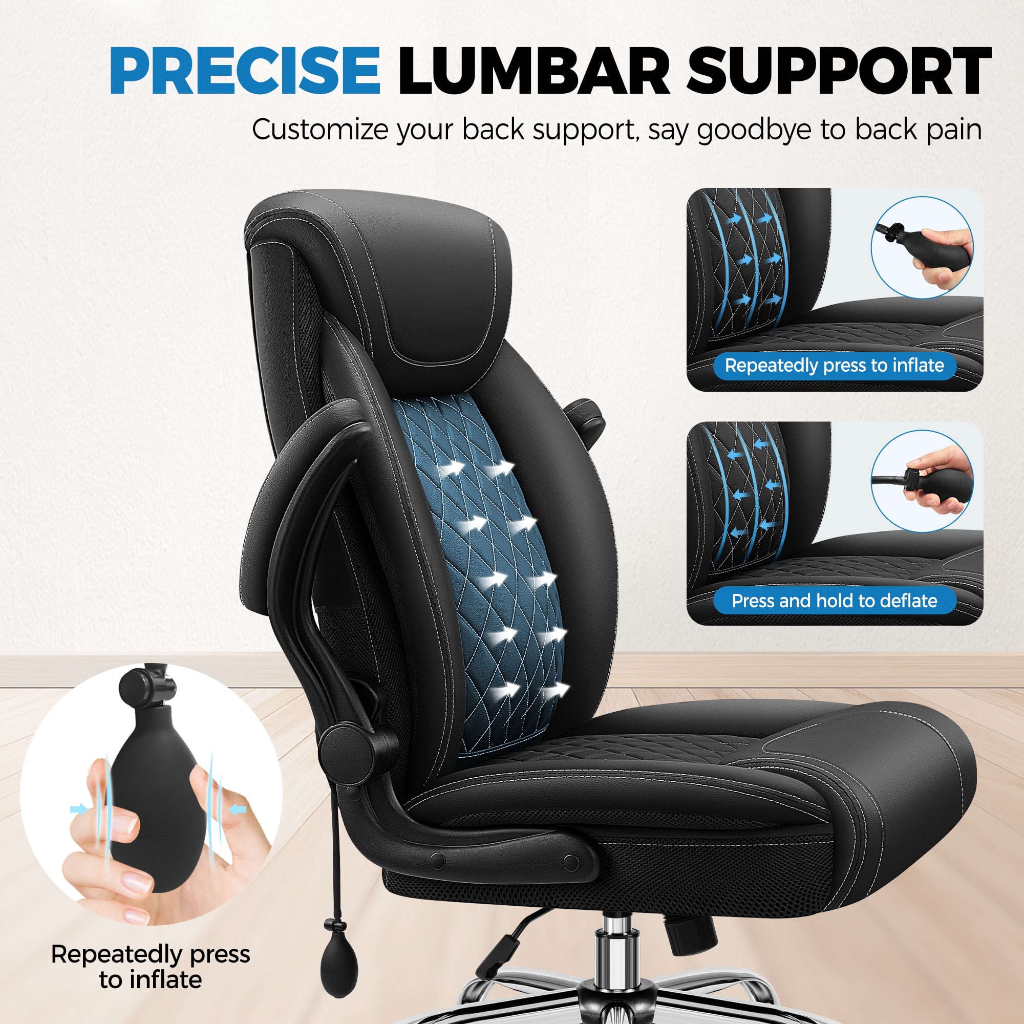 KERDOM 5201-BLACK Office-Chairs - View #7