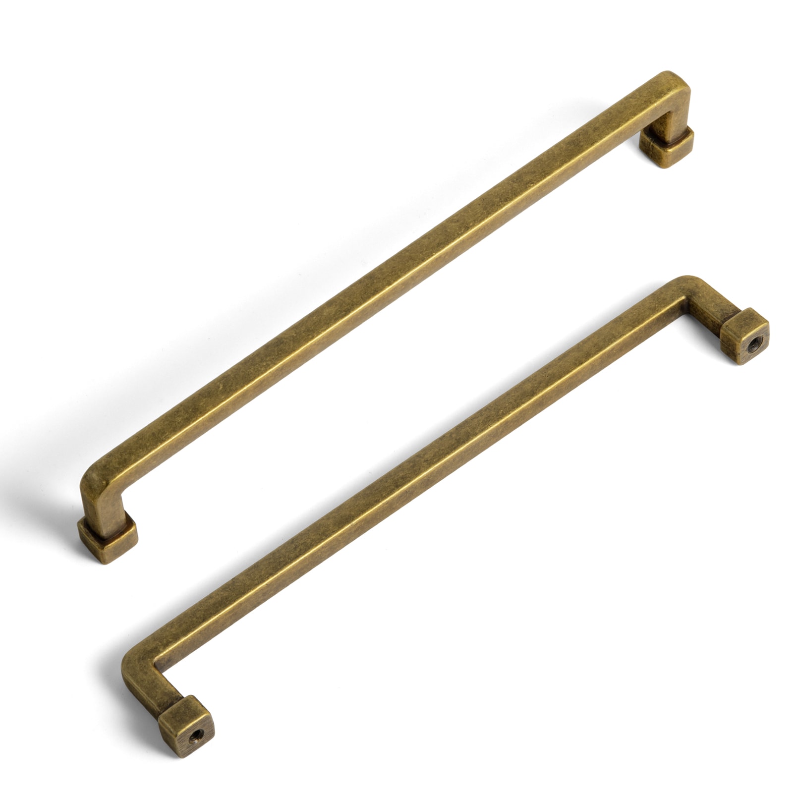 Miaokesen 9586GT-192 7-9/16-in , 192mm Center to Center Antique Brass Rectangular Handle For Use on Appliances Drawer Pulls 12 -Pack