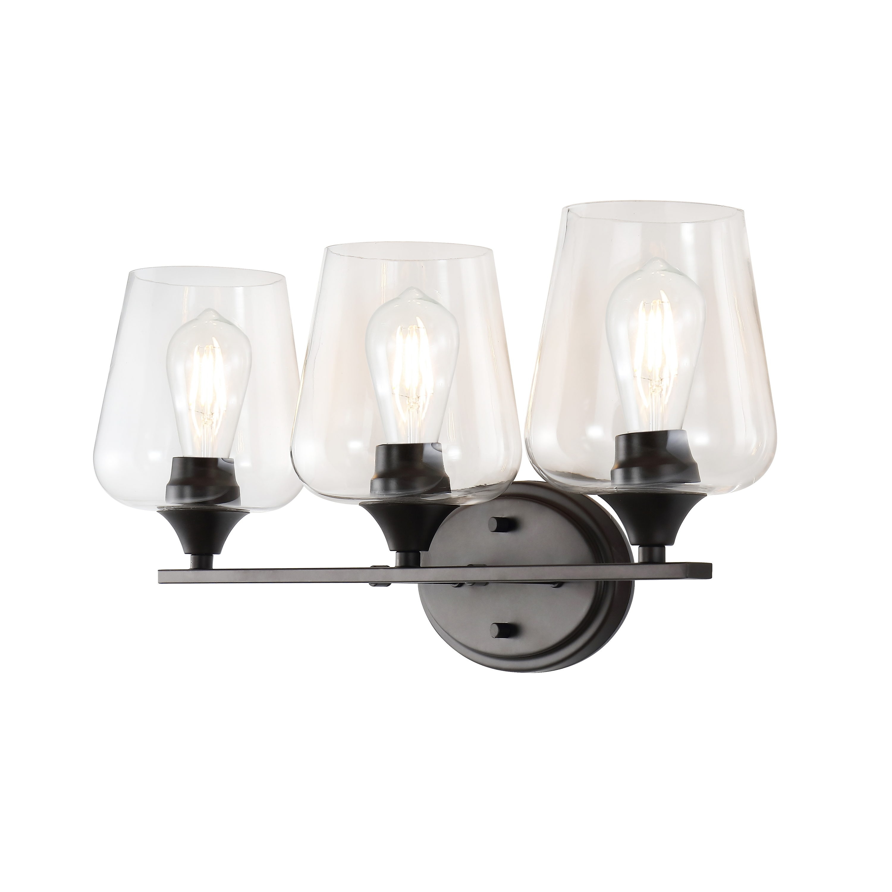 Jayne Rustic French Country 23" Oil-Rubbed Bronze 3-Light LED Vanity Light