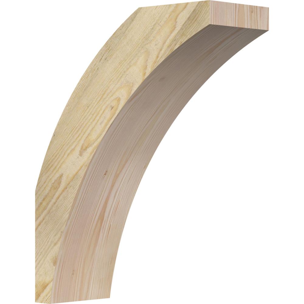 Ekena Millwork BRC06X16X20THR00RDF 6-in x 16-in x 20-in Douglas Fir Unfinished Wood Thorton Rough Sawn Knee Brace