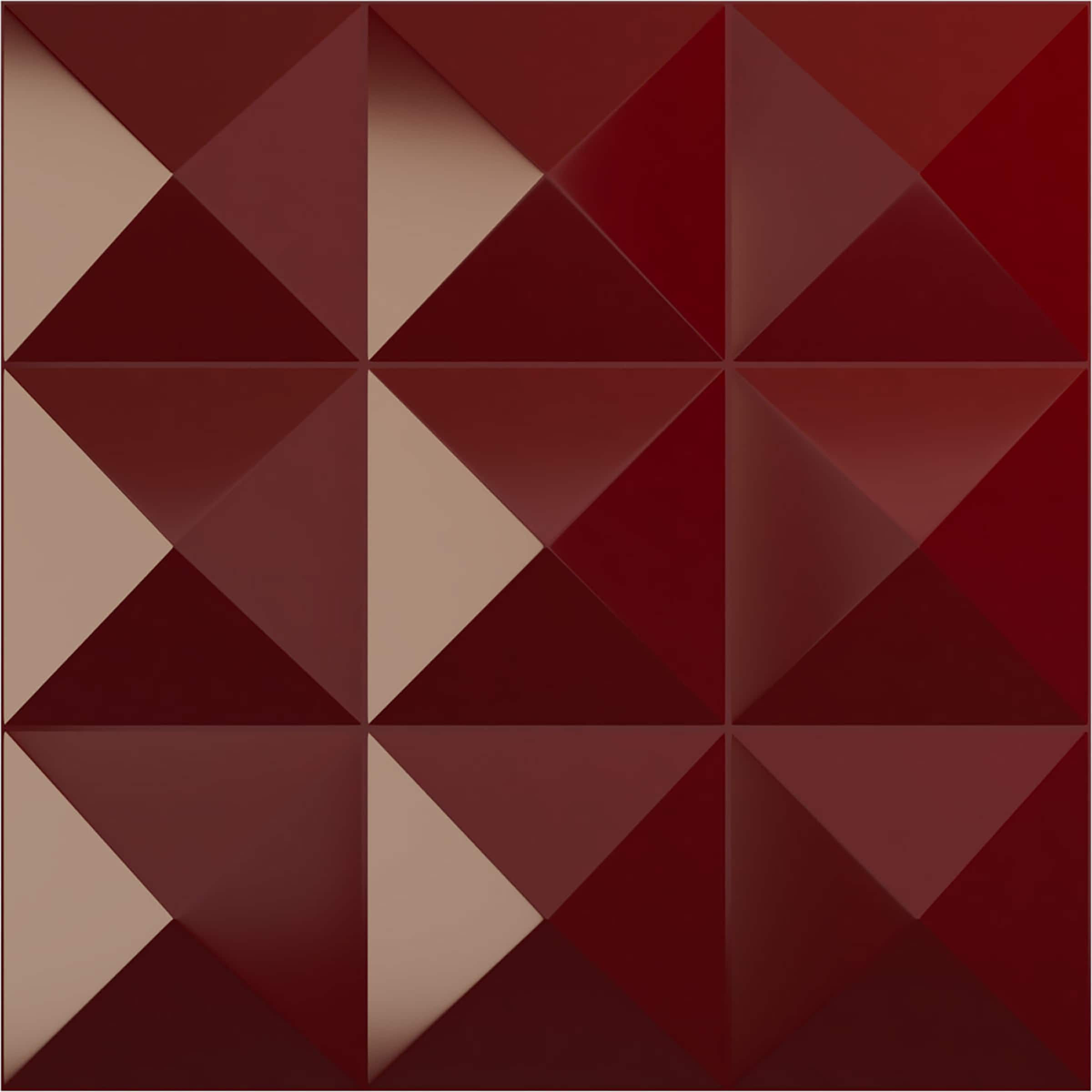 Ekena Millwork WP20X20BEHML 19-5/8-in x 19-5/8-in Embossed Paintable/Stainable Red PVC Wall Panel (