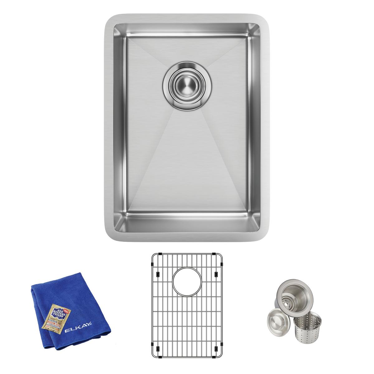 Elkay ECTRU12179TC Crosstown Undermount 13.5-Inches x 18.5-Inches Stainless steel Single bowl 18 -Gauge Kitchen Sink
