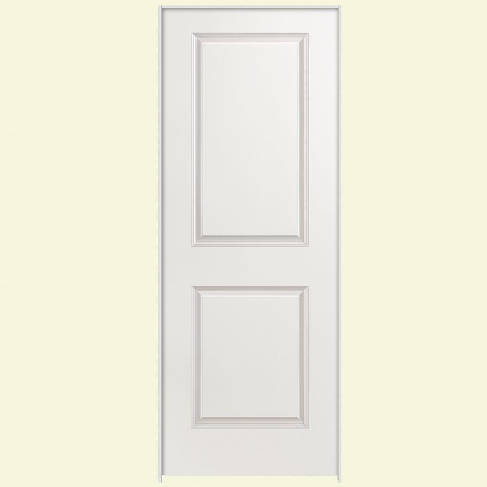 Masonite 690528 28-in x 80-in Primed 2-panel square Smooth Hollow core Primed Molded composite Slab Door