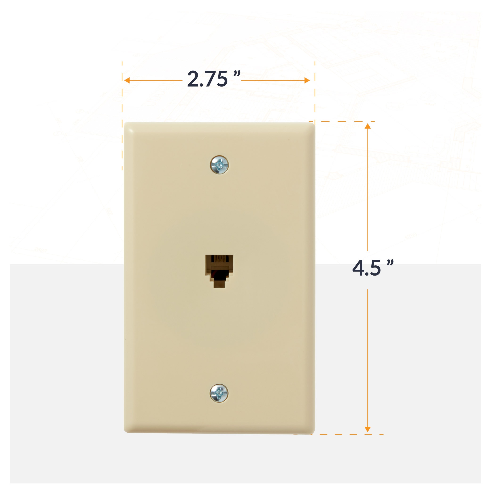 Newhouse Hardware PHP-IV-05 Audio-Video-Wall-Jacks - View #2