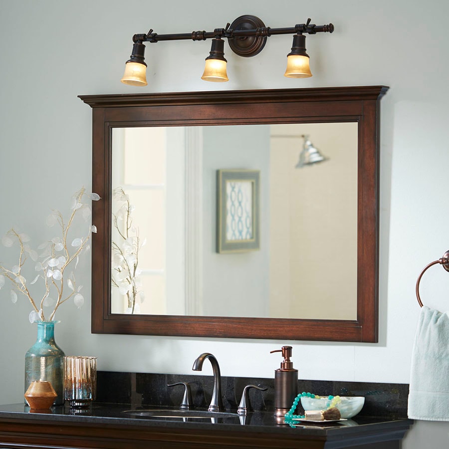 allen + roth Eastcott 42-in x 30-in Framed Bathroom Vanity Mirror ...