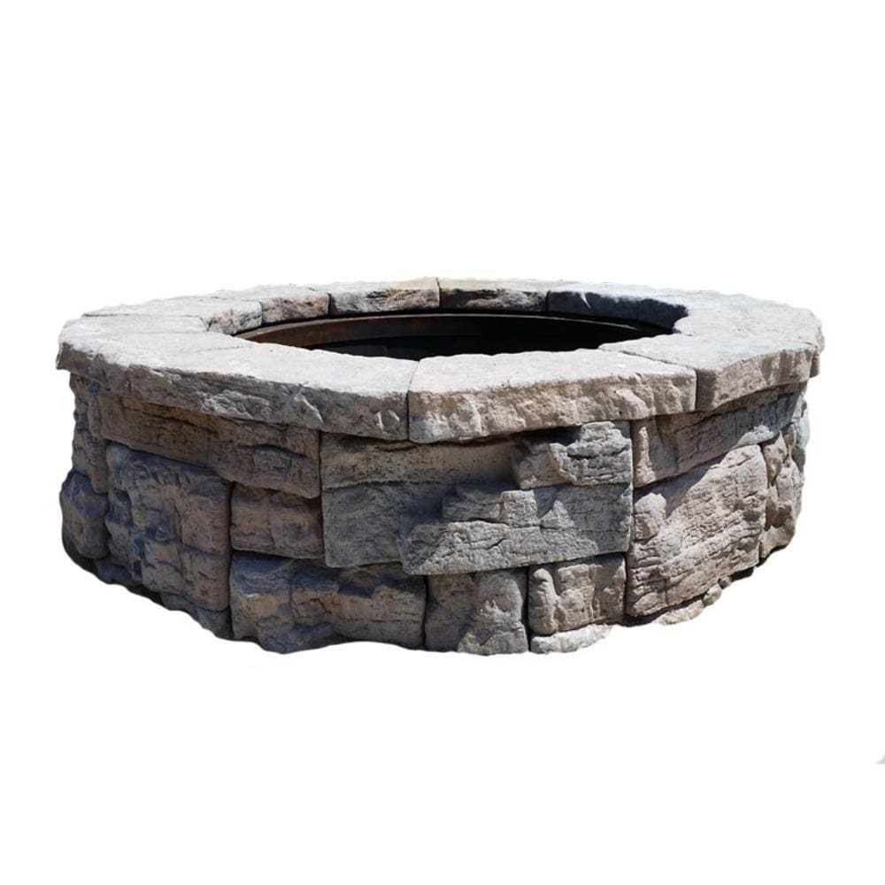58 In X 14 5 Concrete Fire Pit Kit, Fossil Stone Fire Pit