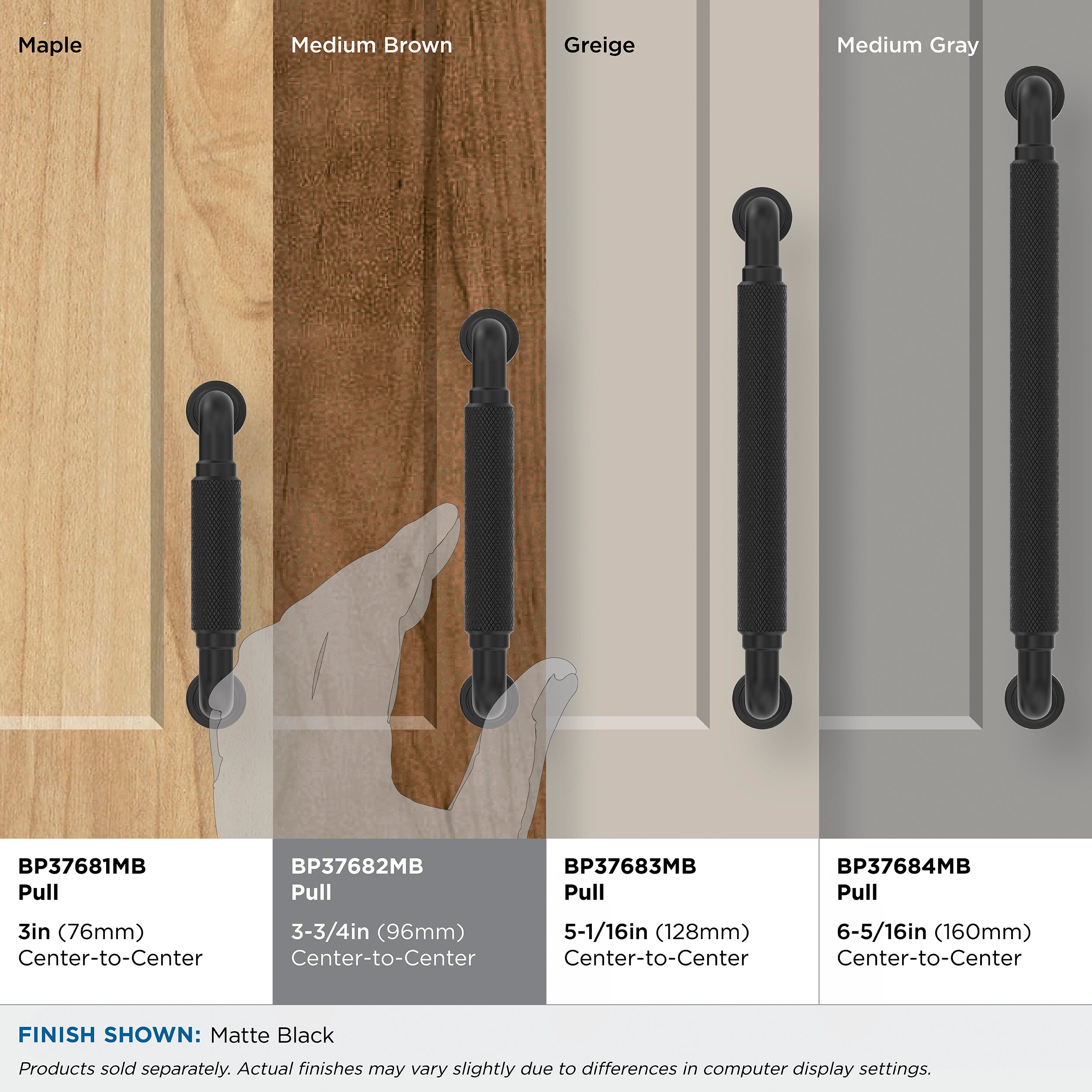 Amerock BP37682MB Cabinet-Pulls - View #7