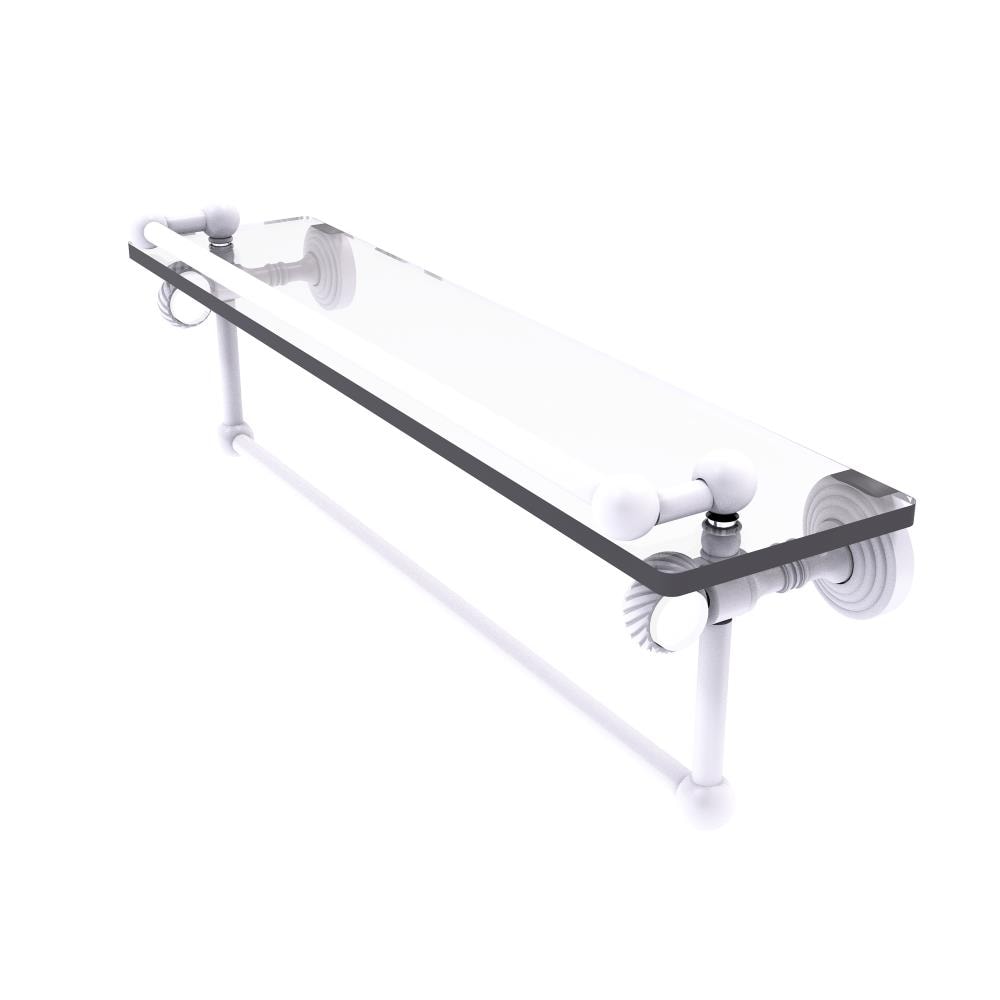 Allied Brass PG-1TBT-22-GAL-WHM Pacific Grove Matte White Wall mount Bathroom Shelf ( 22-in x 6.8-in x 5-in )