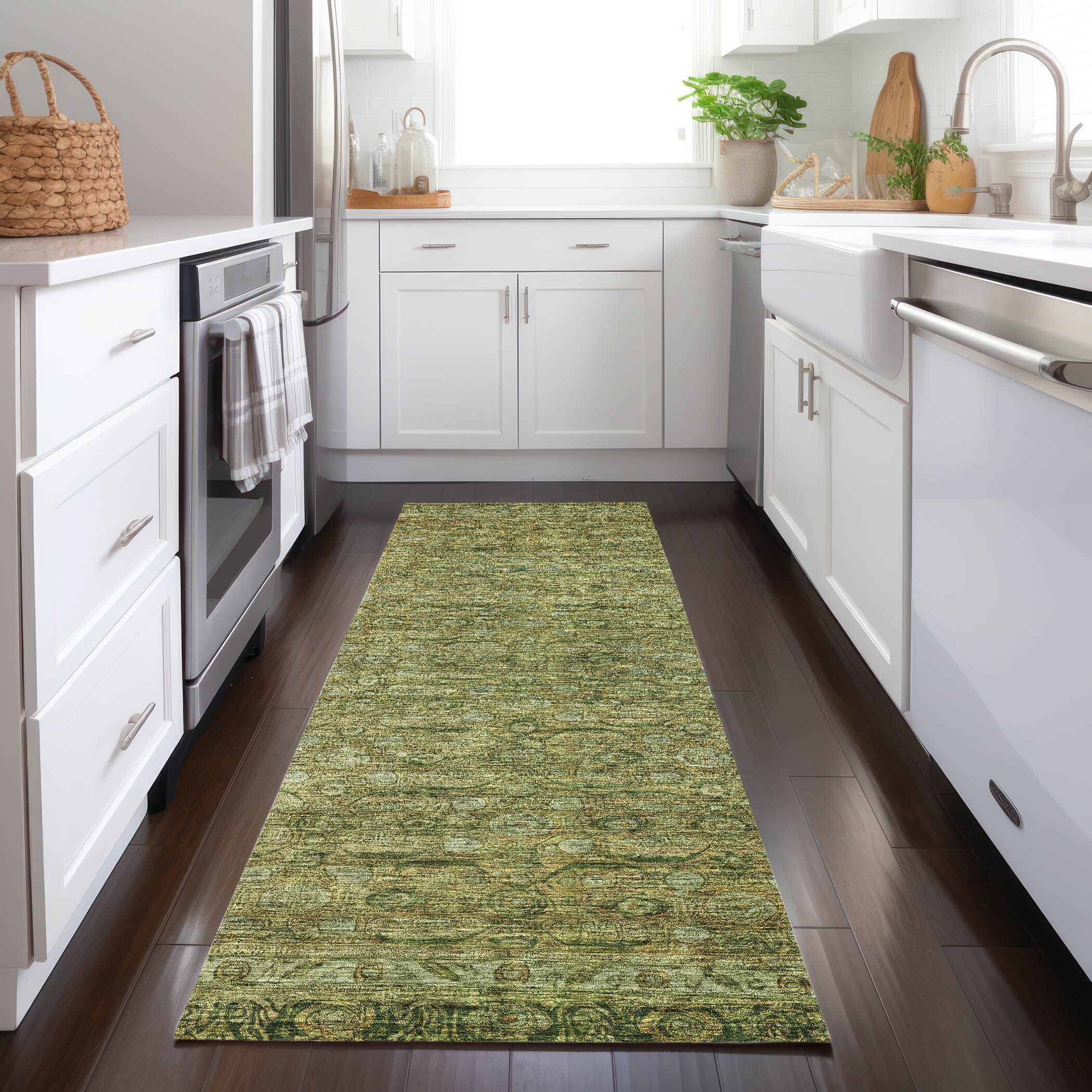 Addison Rugs ACN1762AL2X8 Chantille ACN1762AL 2 x 7 (ft) Loomed Aloe Rectangular Indoor/Outdoor Machine washable Pet Friendly Area rug