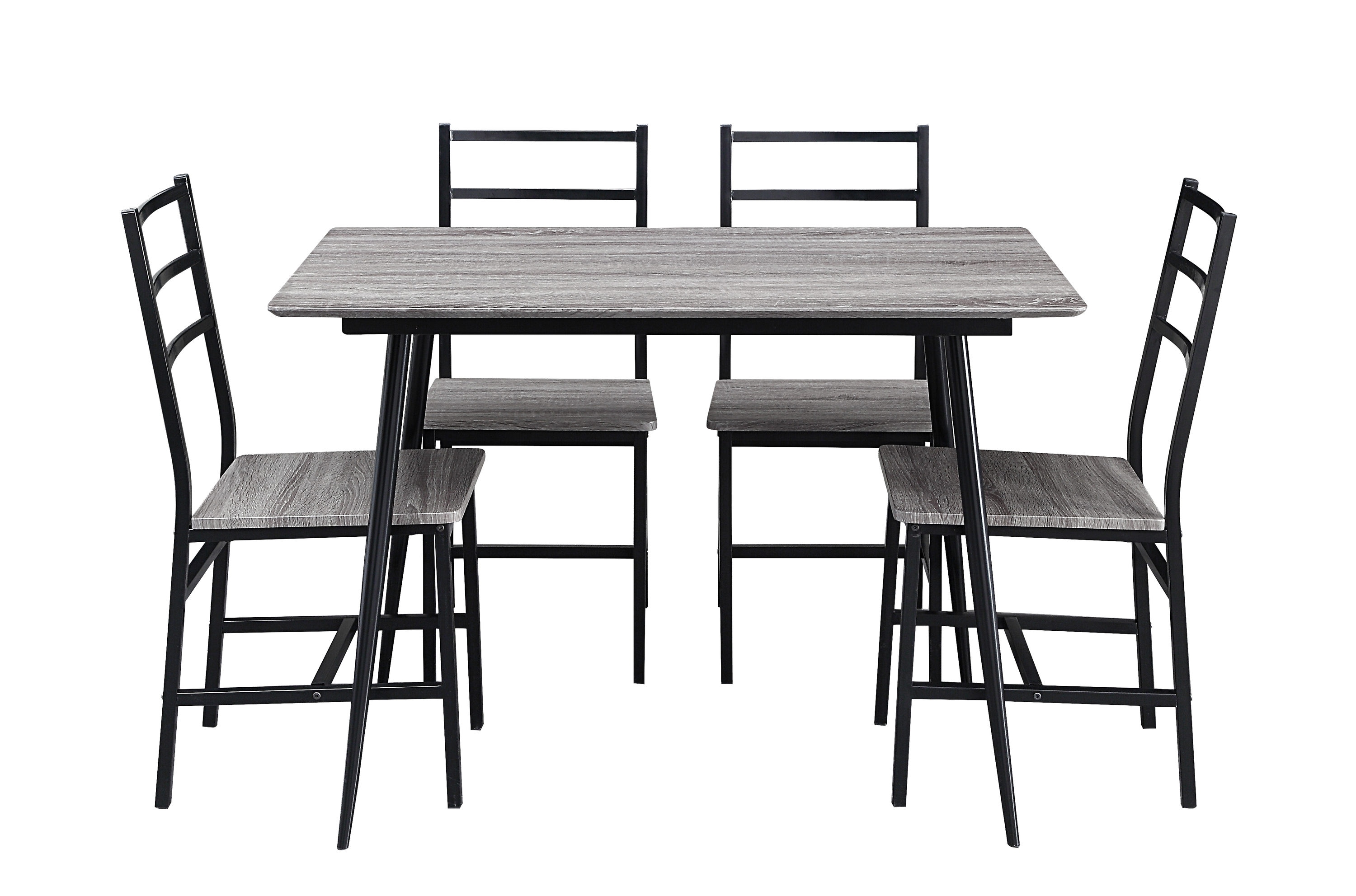 mantega 6pc rectangle metal patio dining set