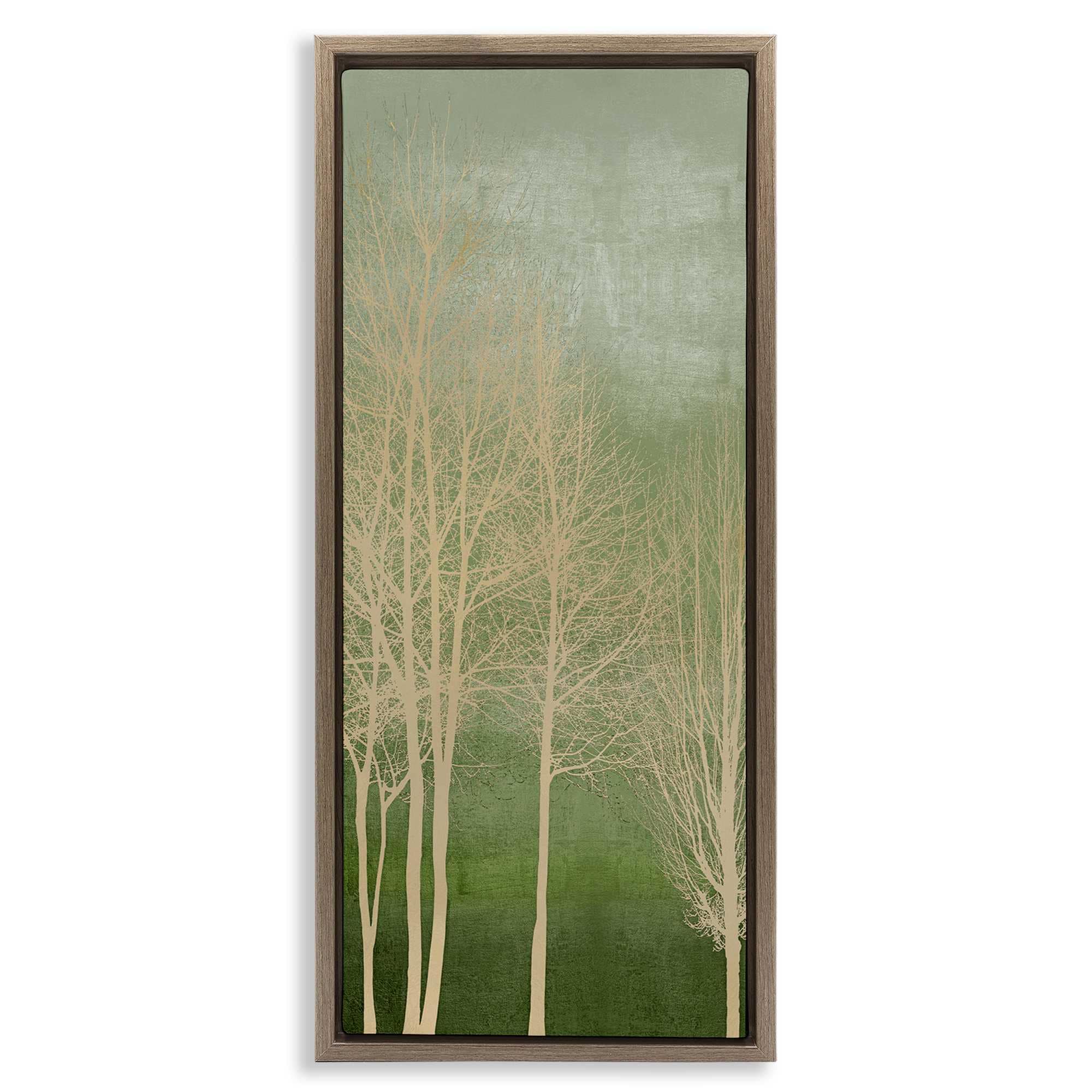 Stupell Industries BS-557-FFE-10X24 Subtle Ombre and Tree Floating Frame Design by Kate Bennett