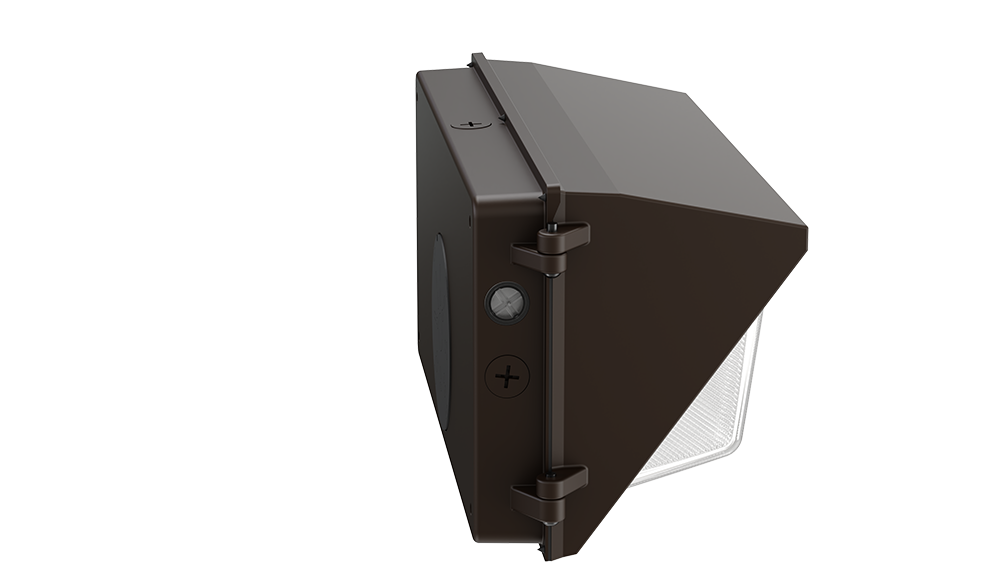 Dark Bronze Dimmable LED Wall Pack with Adjustable Lumens