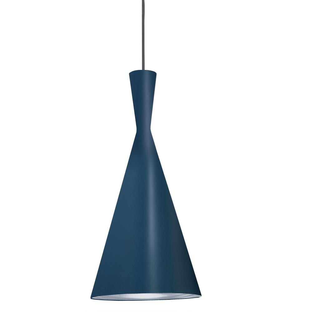 Dainolite HKI-81P-BL-SV Helsinki Blue Modern/Contemporary Cone Mini Hanging Pendant Light
