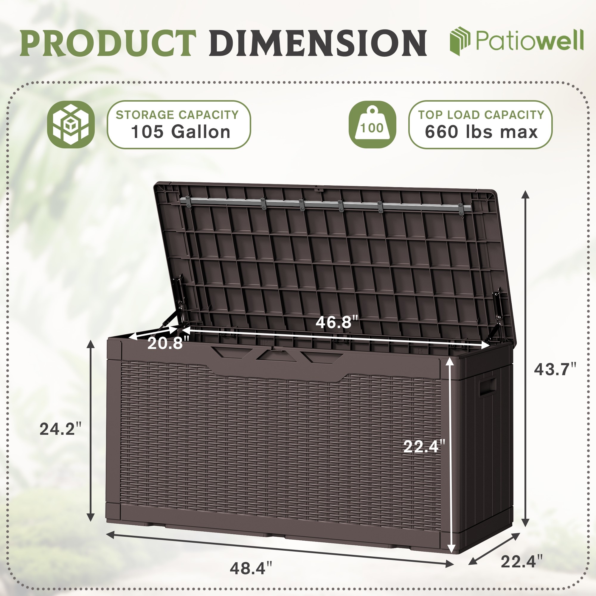 Patiowell WES-PA-0312A-DBN Deck-Boxes - View #4