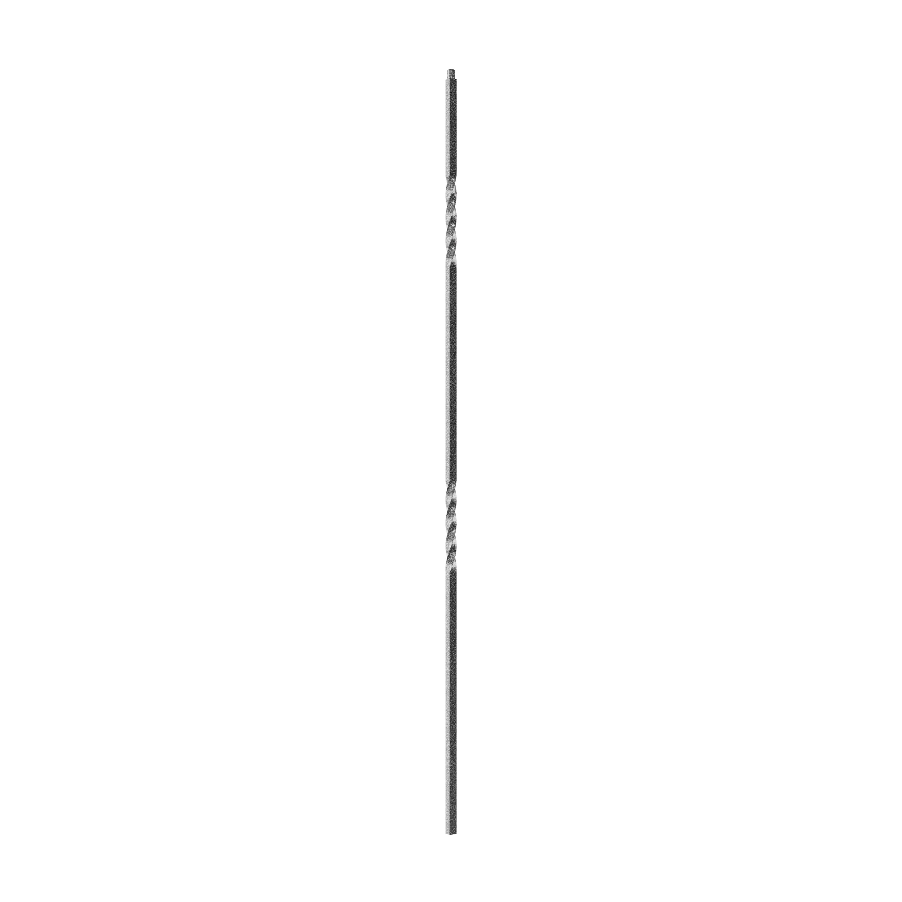 Crown Heritage 4581102SV44 44-in x 0.4724-in Silver Vein Aluminum Pin Top Double Twist Stair Baluster