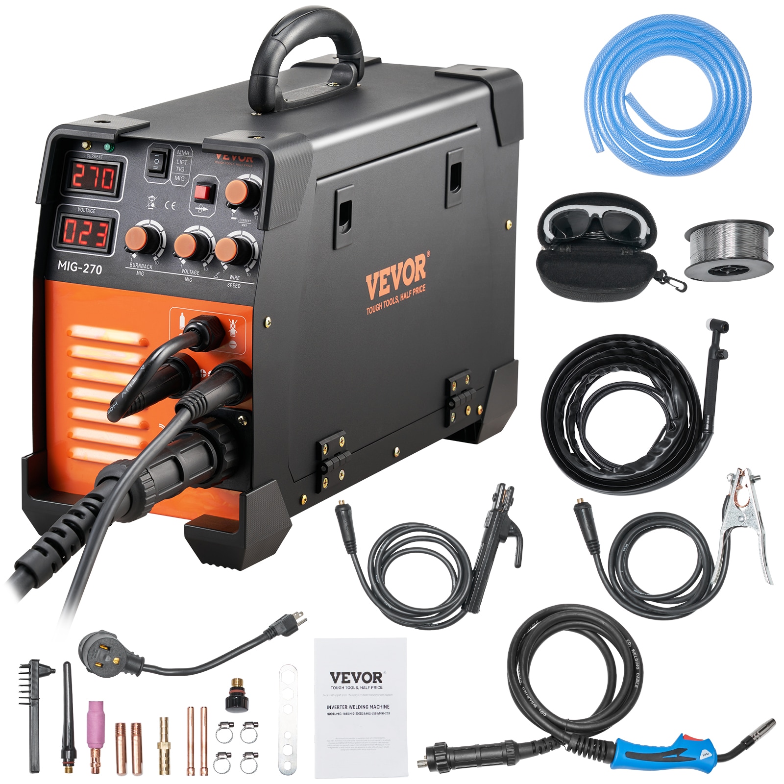 VEVOR 120-Volt 130-Amp Mig Flux-cored Wire Feed Welder in the Wire Feed  Welders department at