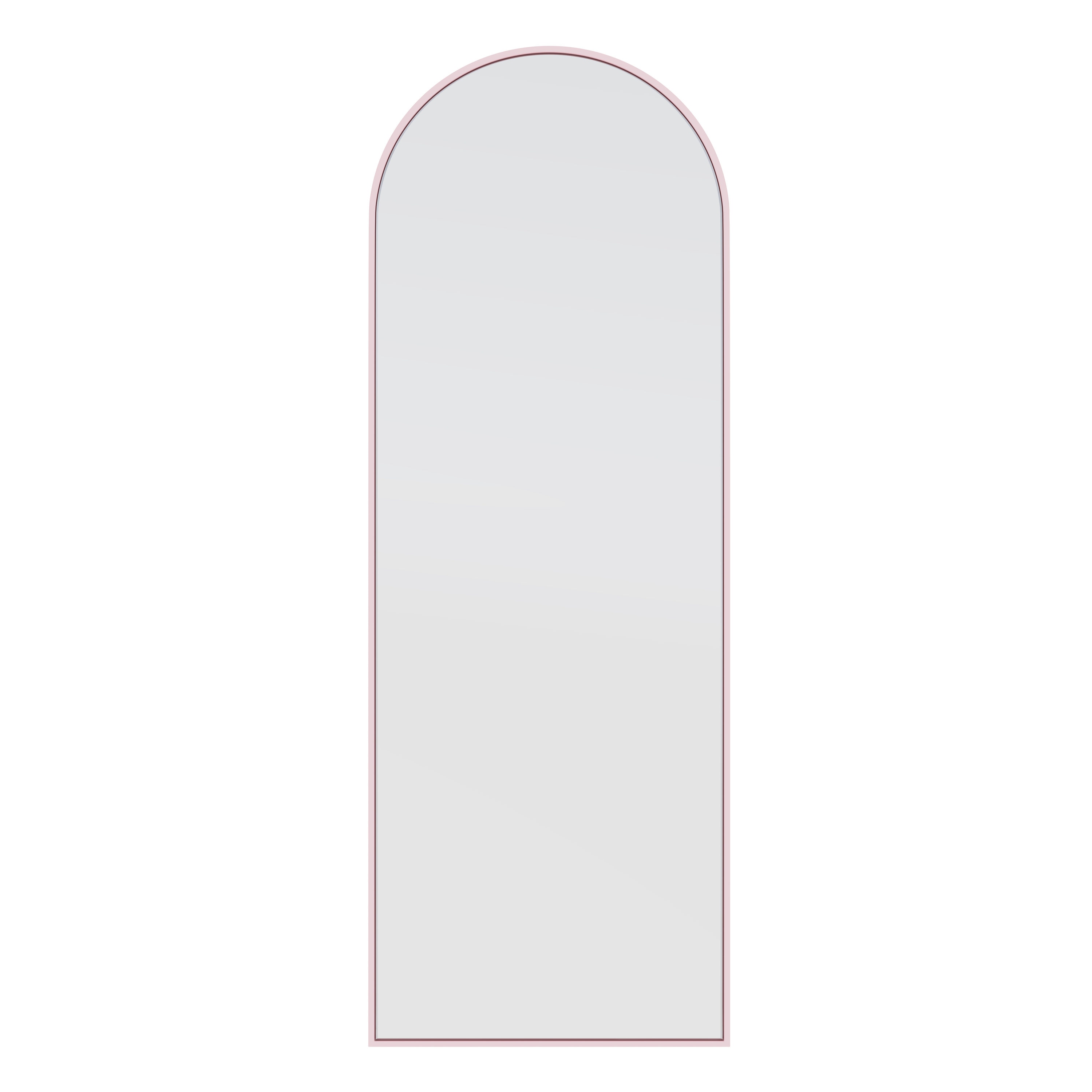 Glass Warehouse MF-ARC-67X24-P Kira 24-Inches W x 67-Inches H Arch Pink Framed Full Length Wall Mirror