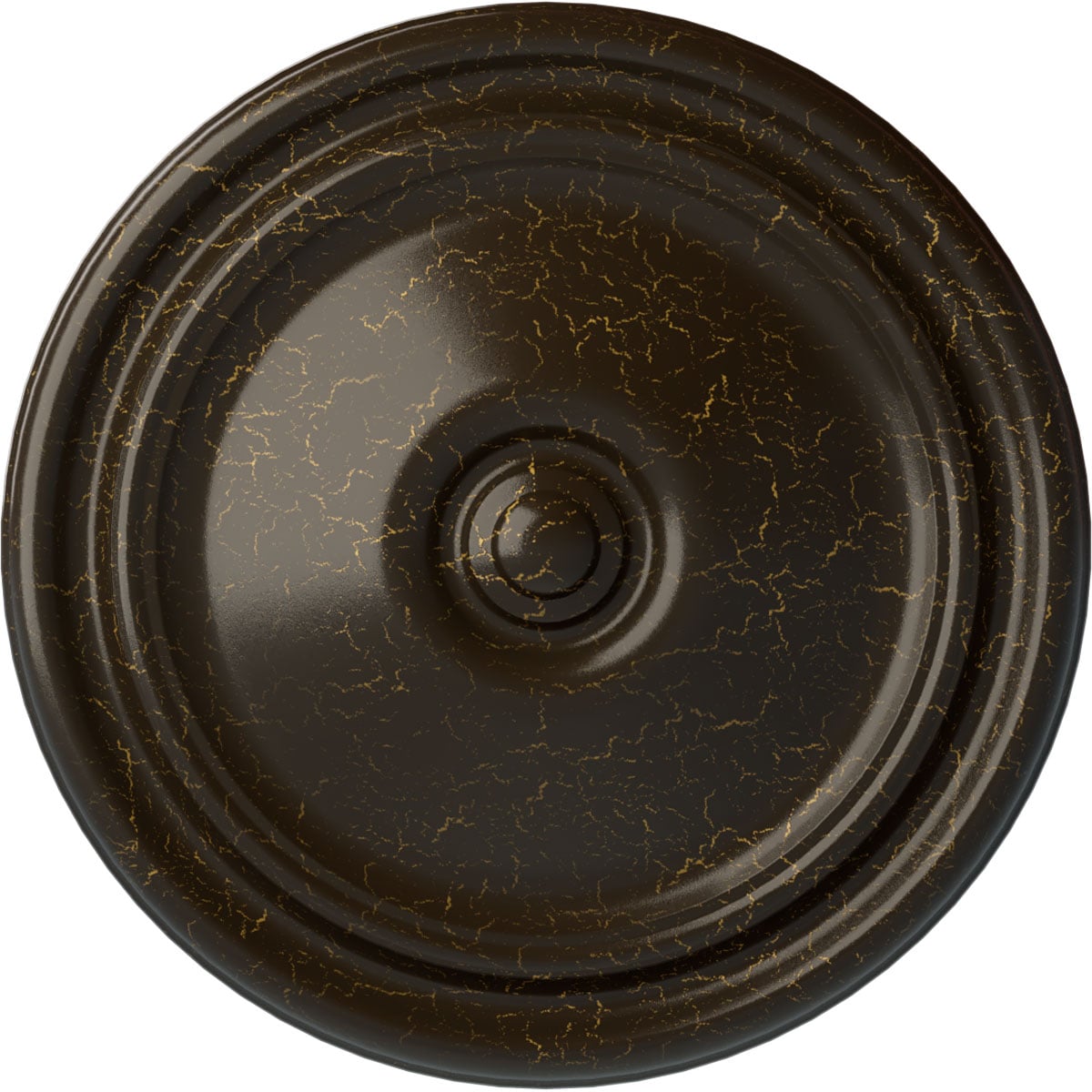 Ekena Millwork CM12RESHC Reece 12-in W x 12-in L Painted Stone Hearth Crackle Polyurethane Whole Ceiling Medallion