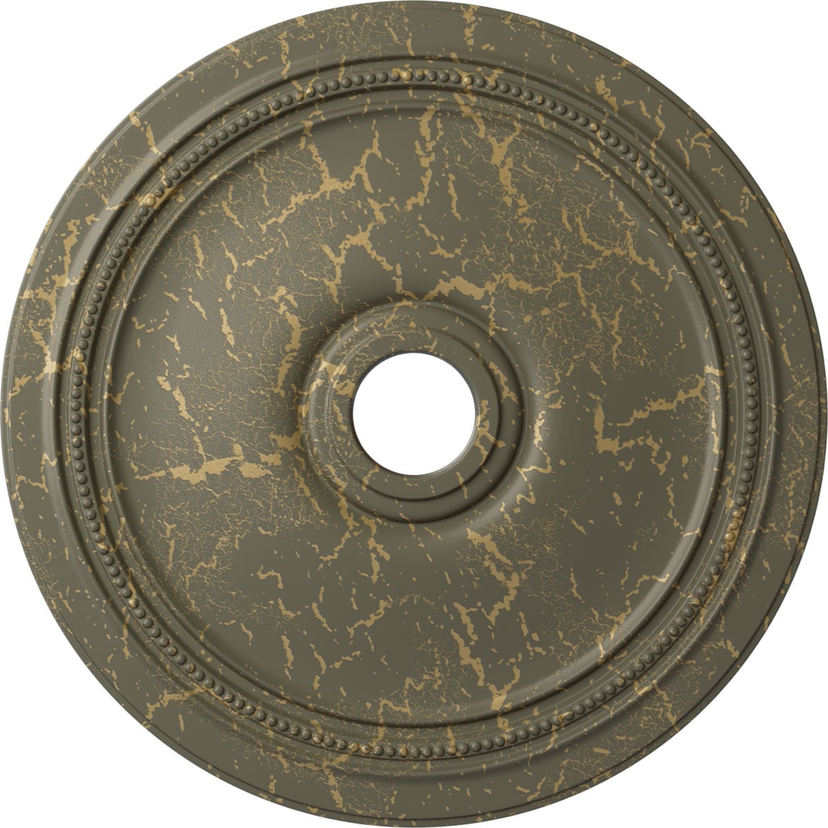 Ekena Millwork CM24DIWHC Diane 24-in W x 24-in L Painted Witch Hazel Crackle Polyurethane Whole Ceiling Medallion