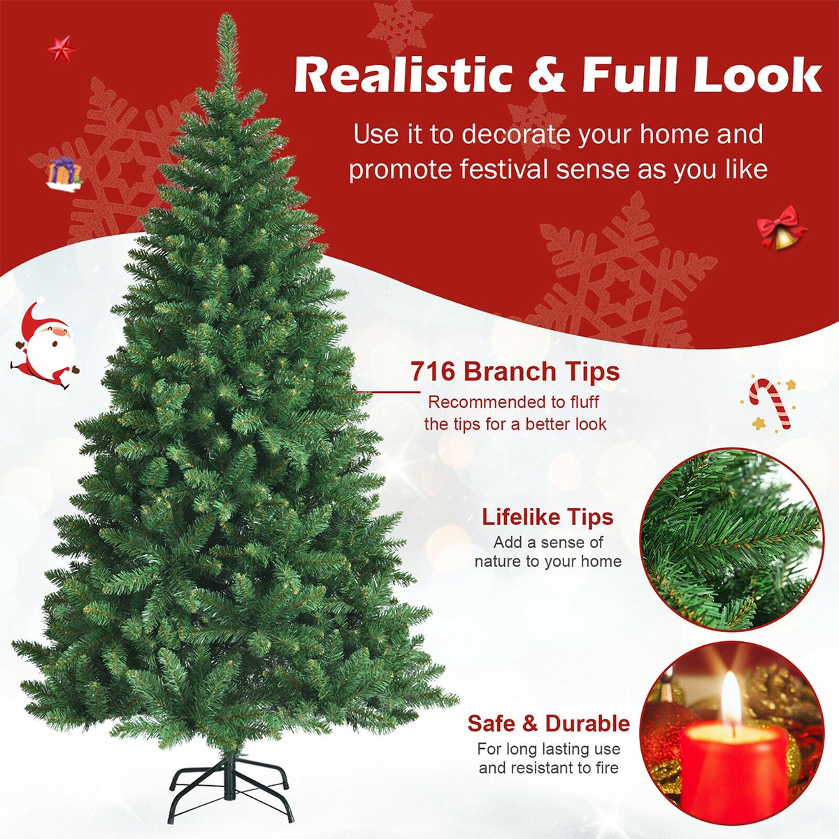 WELLFOR CM-HJY-23628 Artificial-Christmas-Trees - View #3