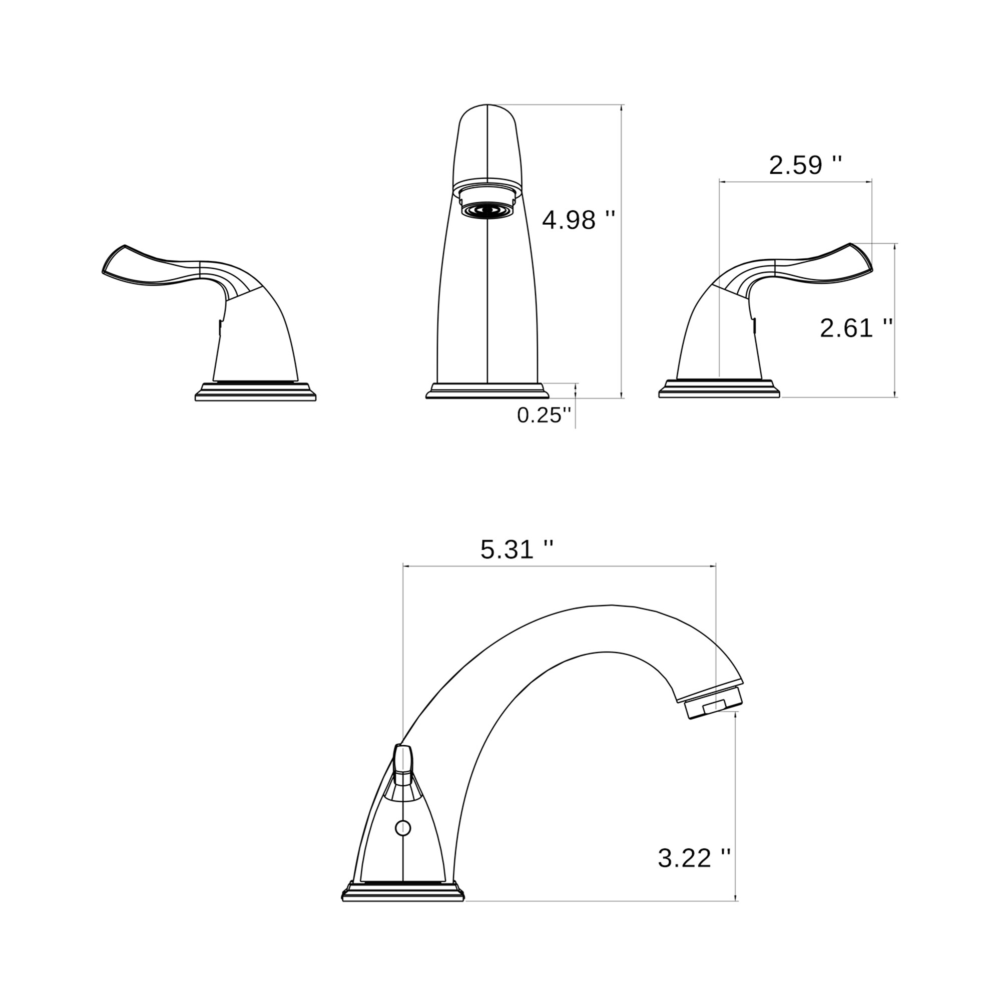 Mondawe MD-S875BN Lavatory-Faucets - View #6