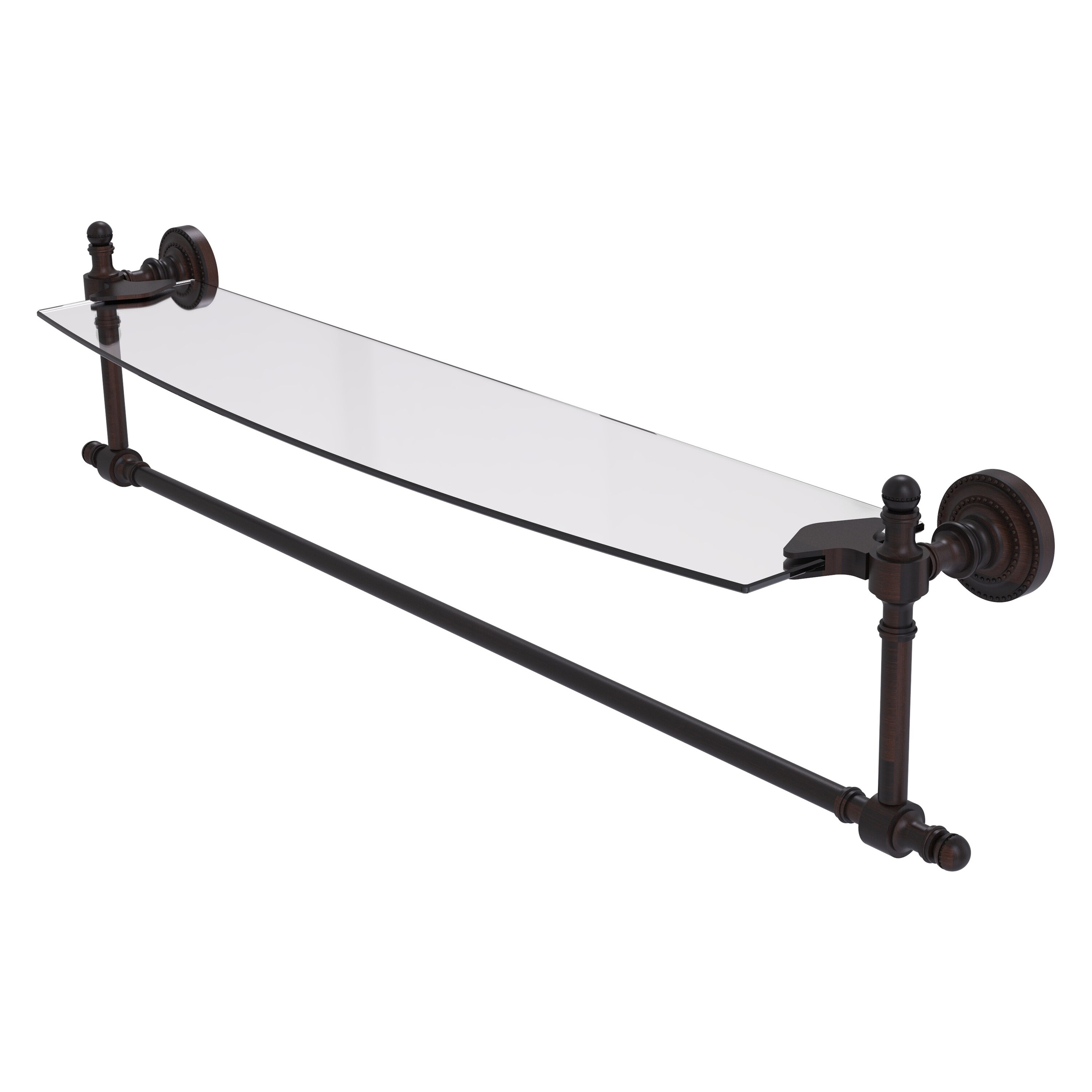 Allied Brass RD-33TB/24-VB Retro Dot Venetian Bronze Wall mount Bathroom Shelf ( 24-in x 5-in x 5-in )