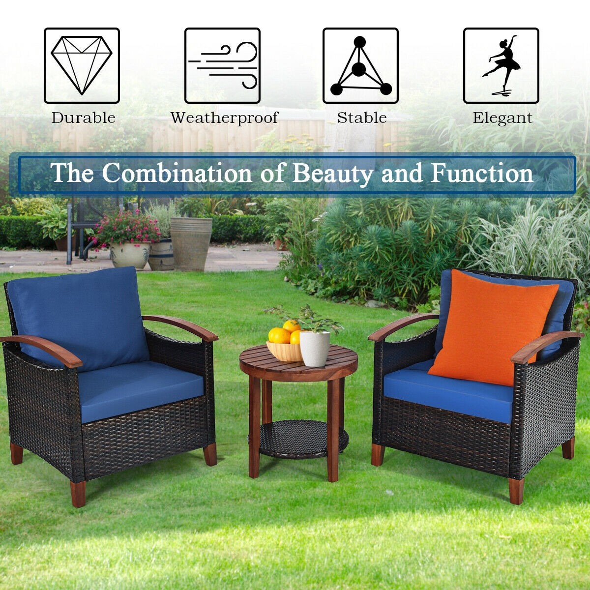 Forclover HYFE-65226LB Patio-Conversation-Sets - View #2