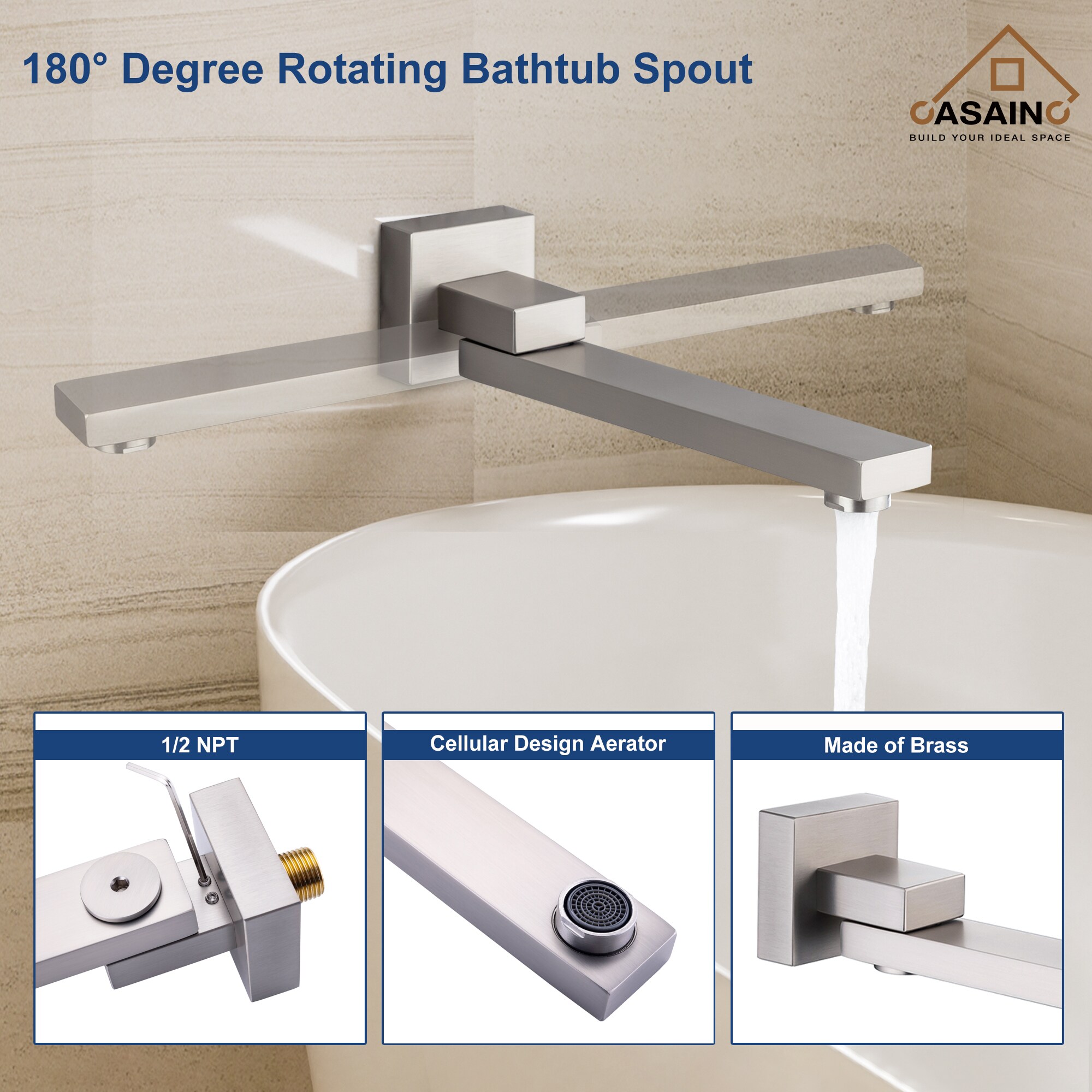 CASAINC WF-W98103BN Showerhead-Bar-Panels - View #10