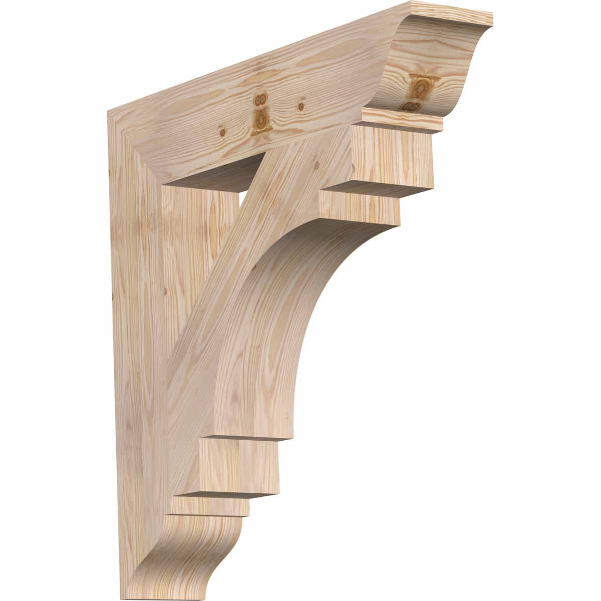 Ekena Millwork BKT06X30X30MRC01SDF Merced traditional smooth 5-1/2-in x 30-in x 30-in Douglas fir Brown Wood Standard bracket