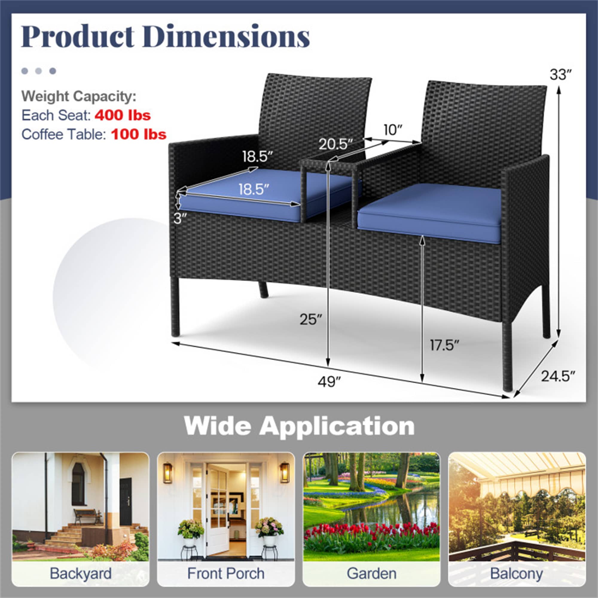 BABOOM BOM-10502GR-CO Patio-Conversation-Sets - View #5
