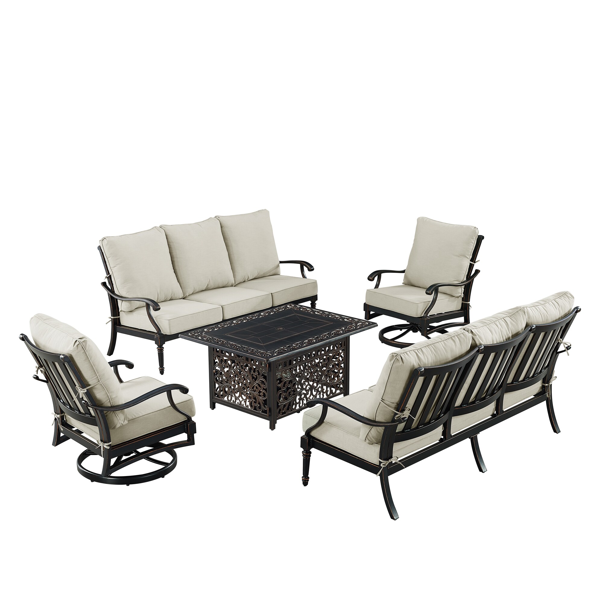 Oakland Living SHAO2SF2CHCABOSLGCUA Patio-Conversation-Sets - View #4