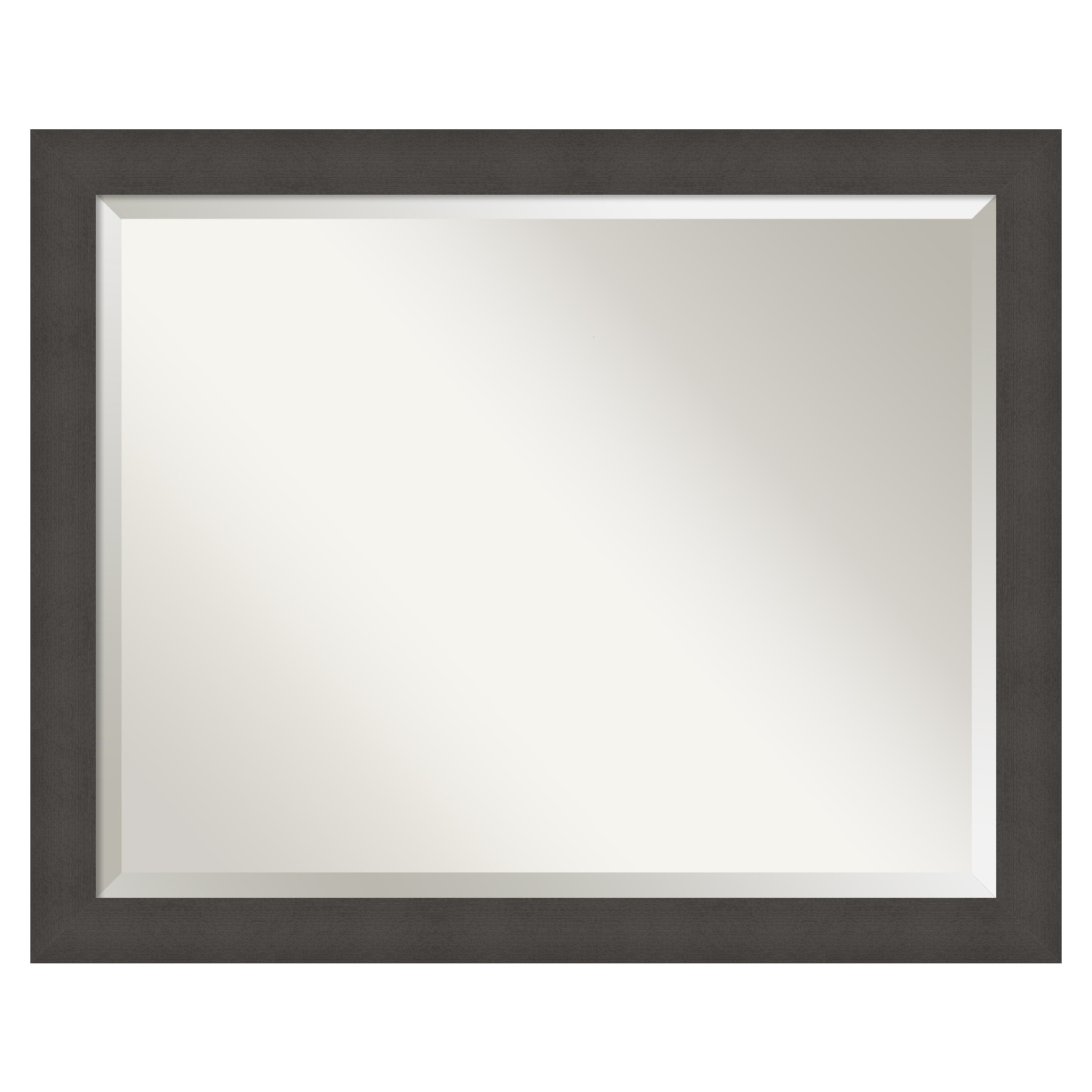 Amanti Art A17008100267 Blaine Light Pewter Narrow Frame 31.5-Inches W x 25.5-Inches H Rectangle Salon Scoop Silver Framed Vanity Mirror