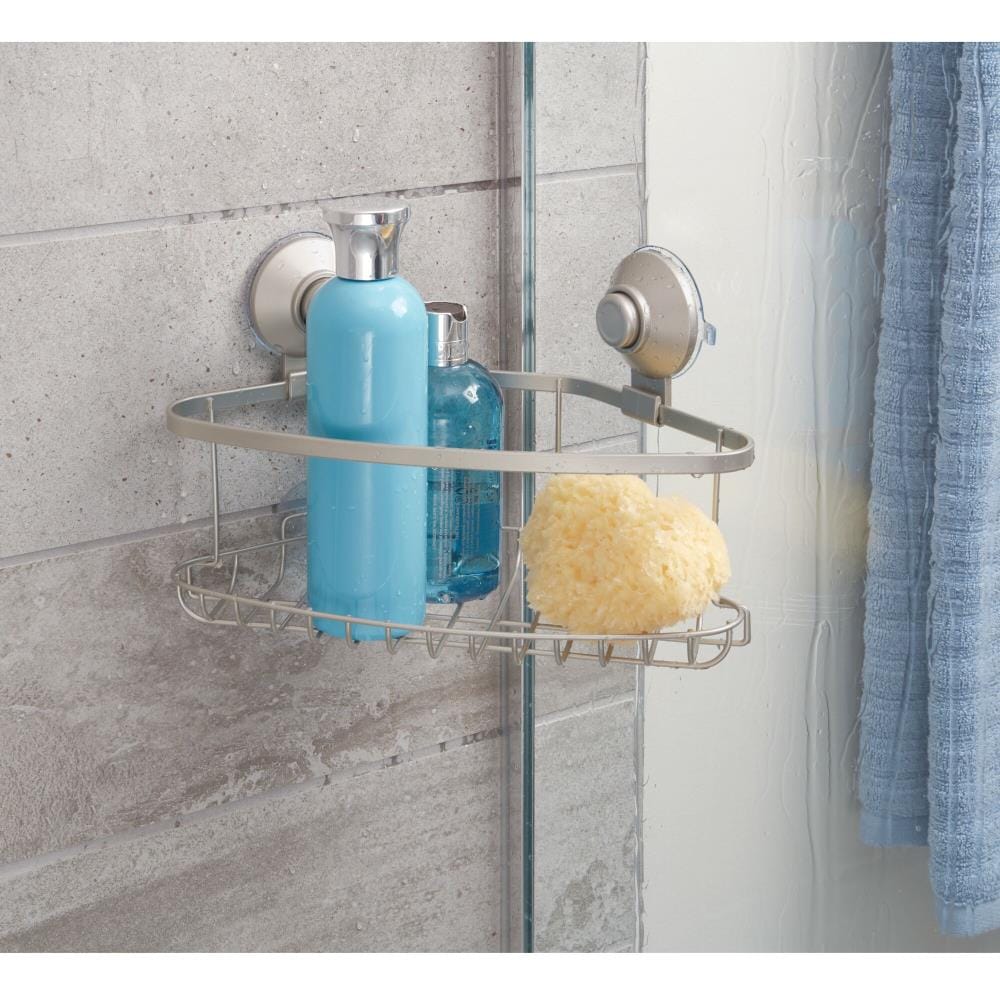 iDesign Nickel Steel Suction Cup Hanging Shower Caddy 9.1-in x 4.53-in x  3.63-in in the Bathtub & Shower Caddies department at