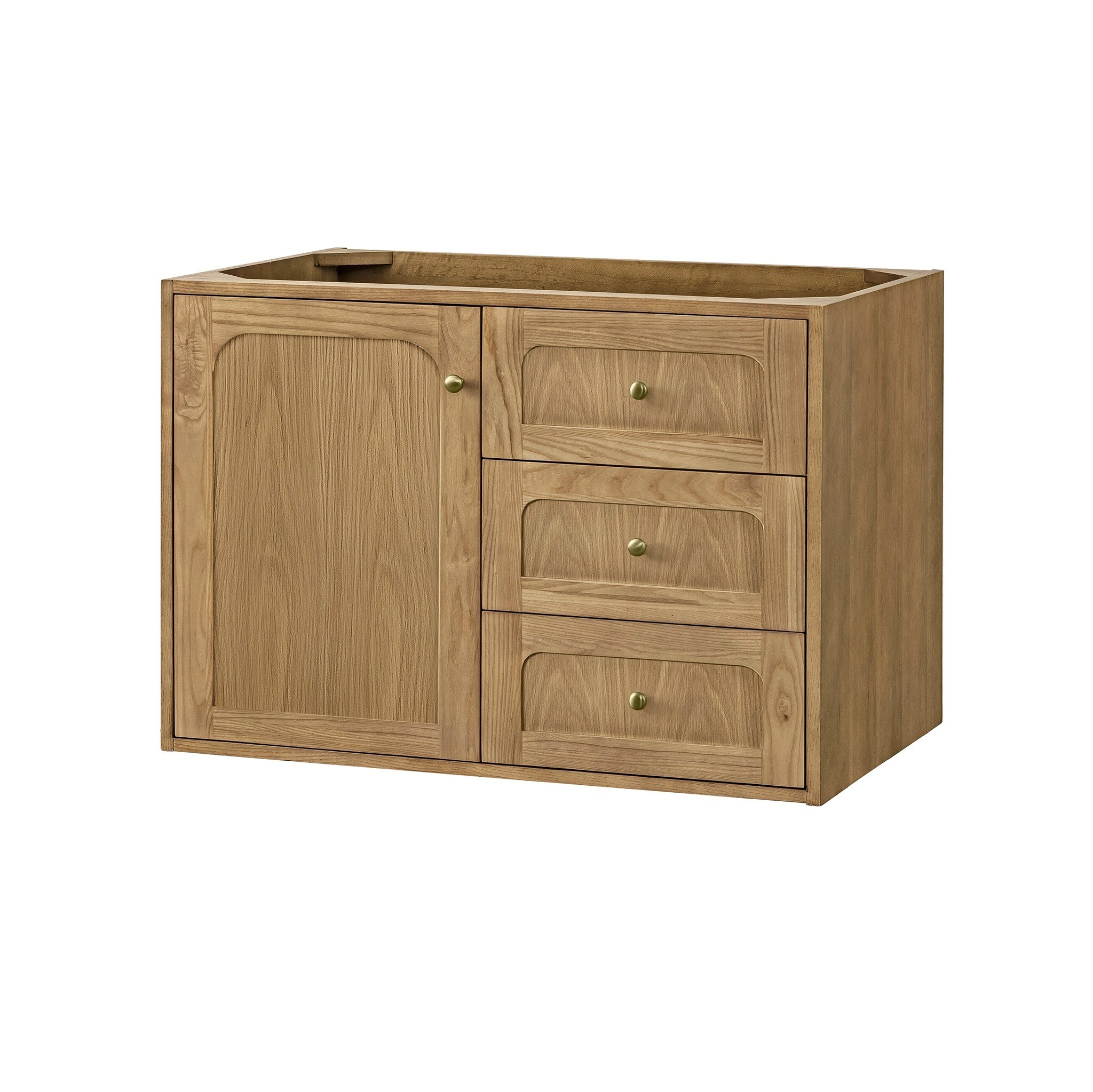 Laurent 36" Light Natural Oak Single Vanity Base