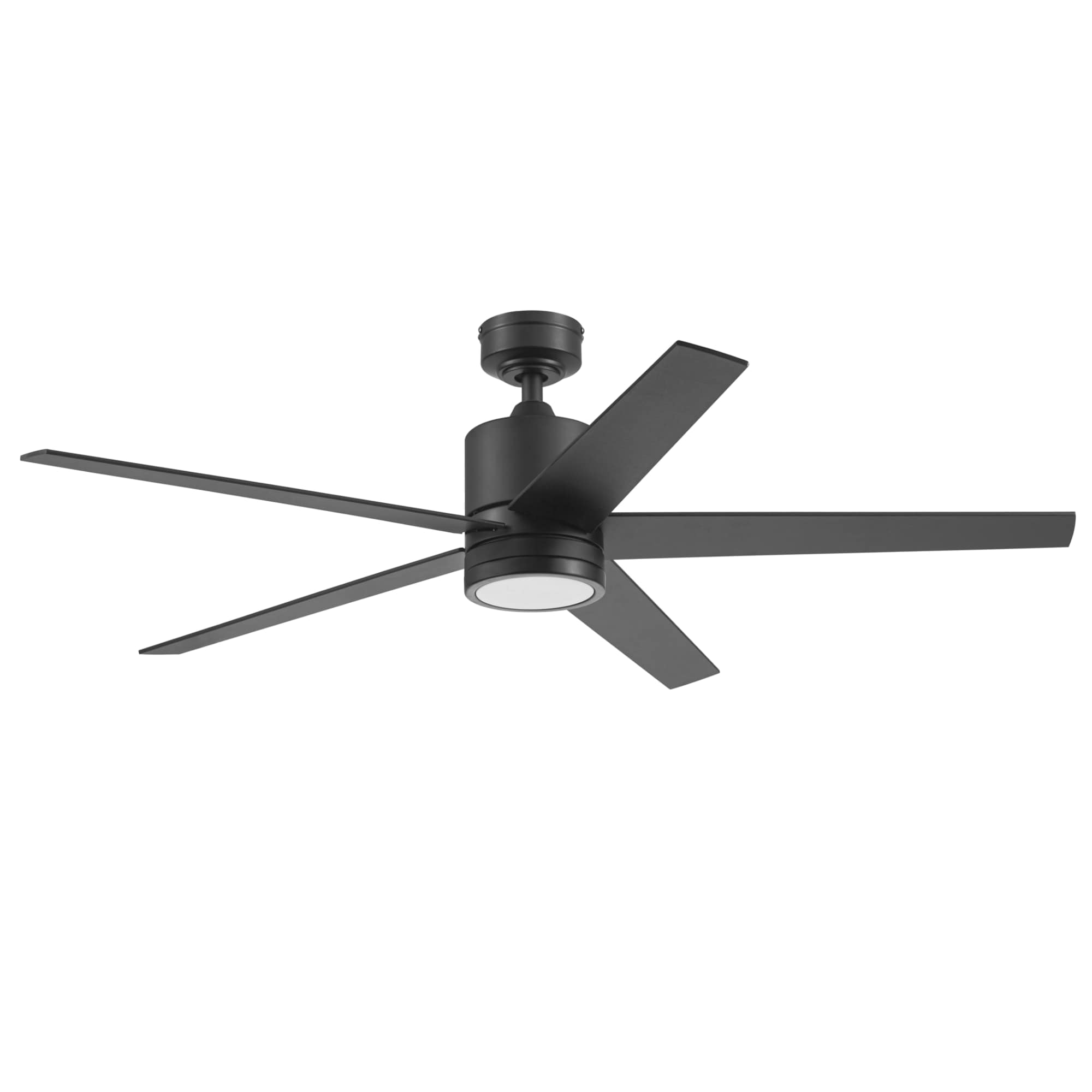 Harbor Breeze Snover 52-in Matte Black with Matte Black/Gray Oak Blades ...