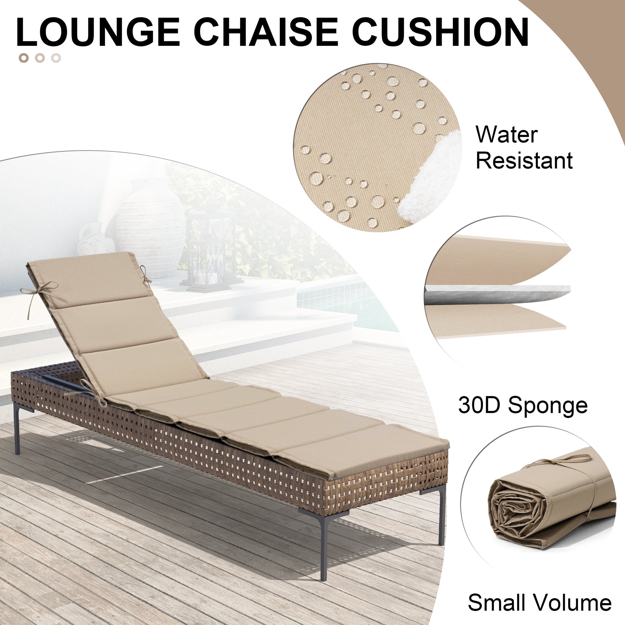 CloudFly CL-CU004BEI72-1 Patio-Furniture-Cushions - View #5