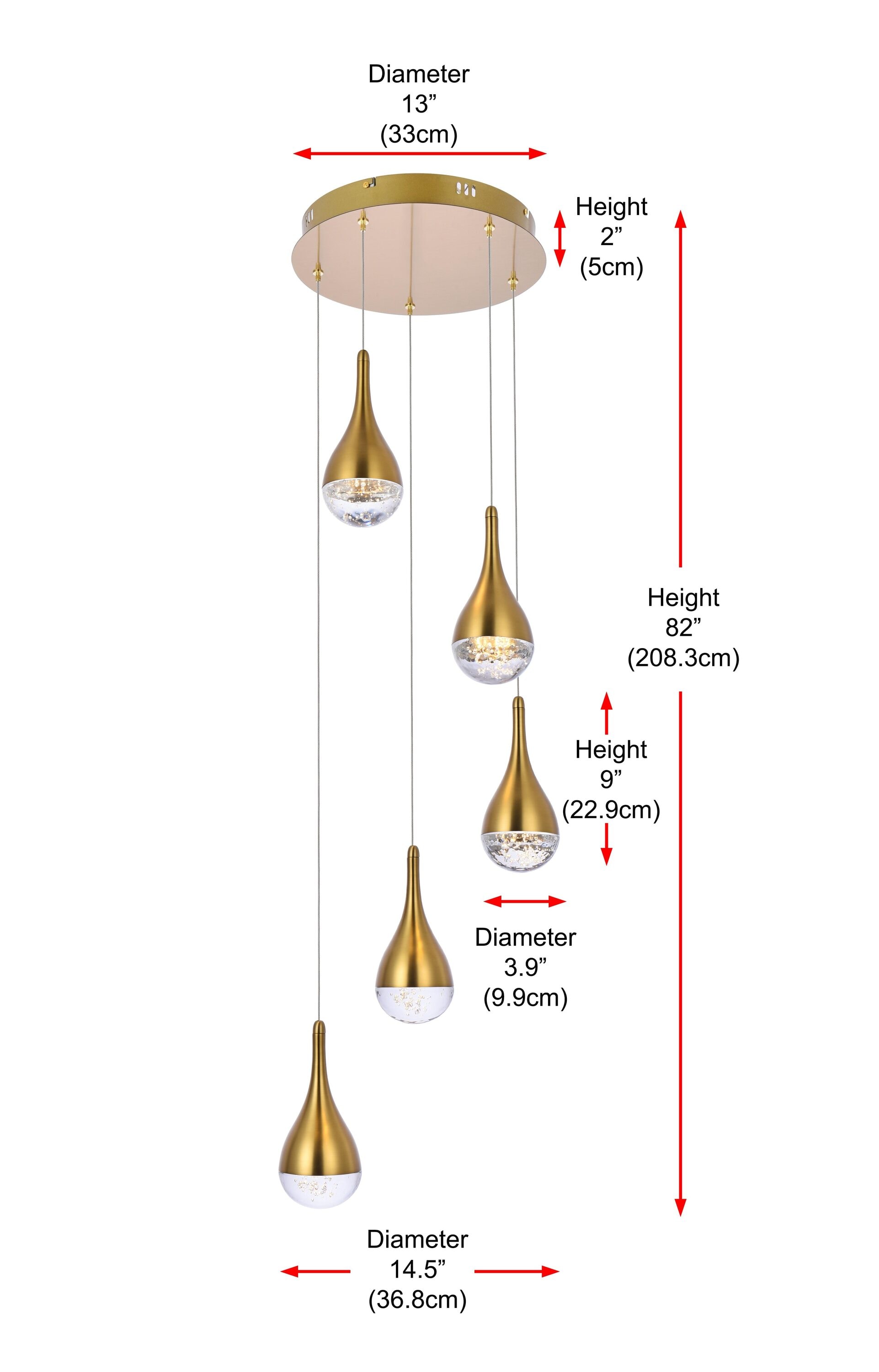 Elegant Decor HF11415D14SG Pendant-Lights - View #9