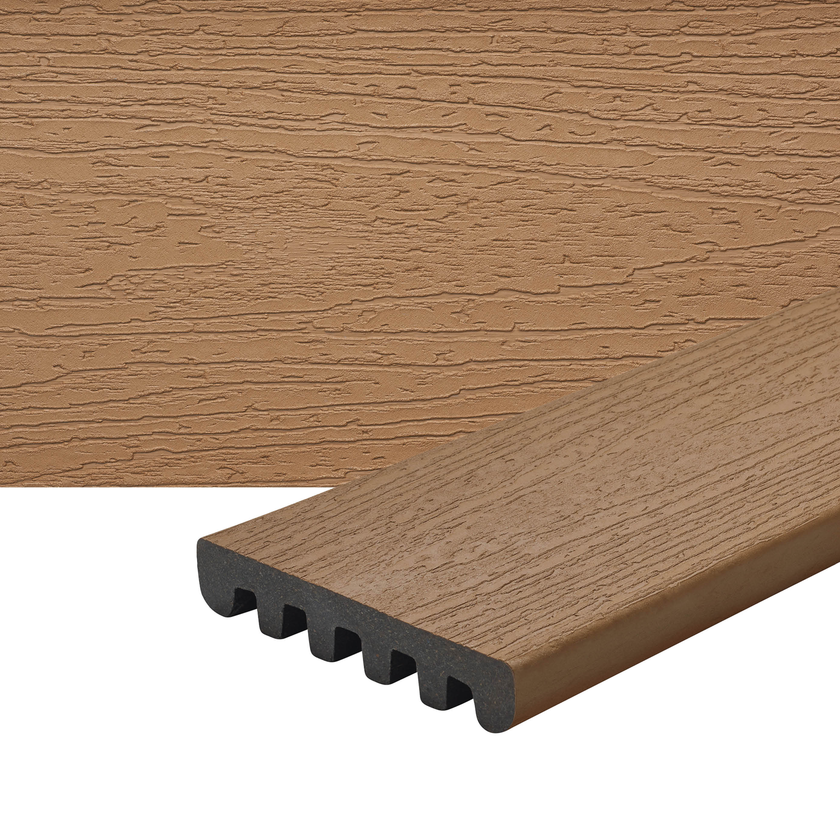 Trex BD010620E2S01 Enhance Basics 1-in x 6-in x 20-ft Beach Dune Square Composite Deck board