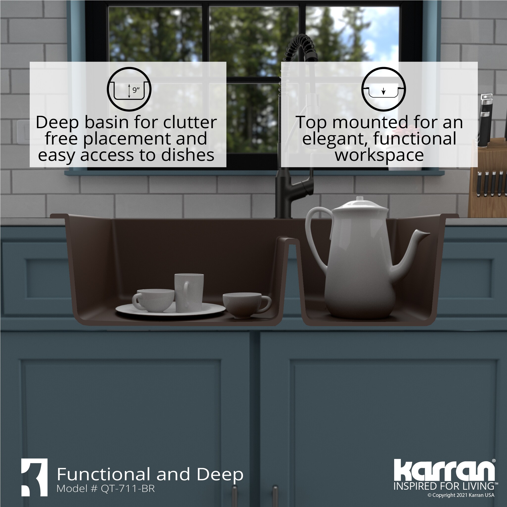 Karran QT-711-BR-PK1 Kitchen-Sinks - View #10