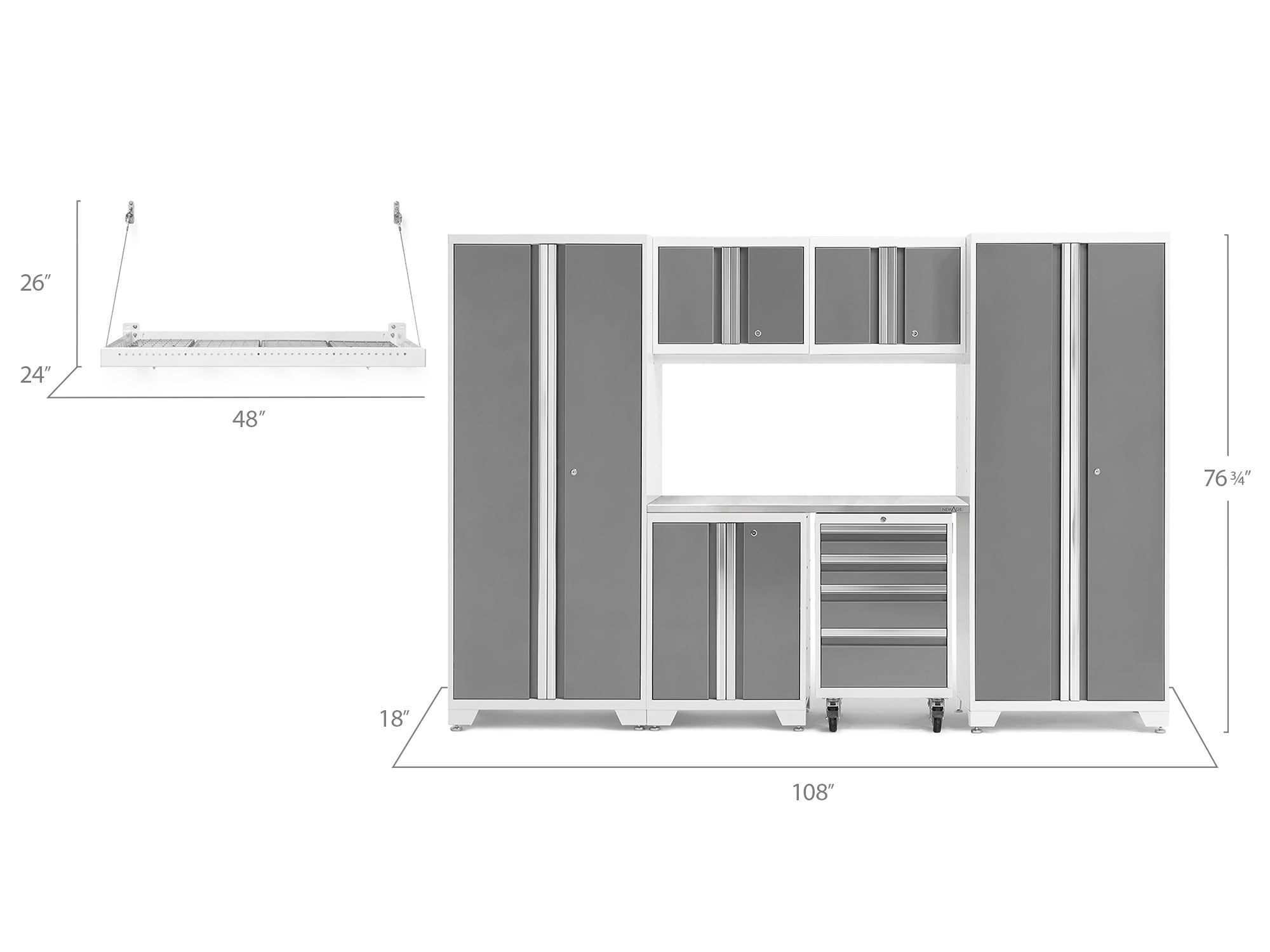NewAge Products 54905 Garage-Storage-Systems - View #2