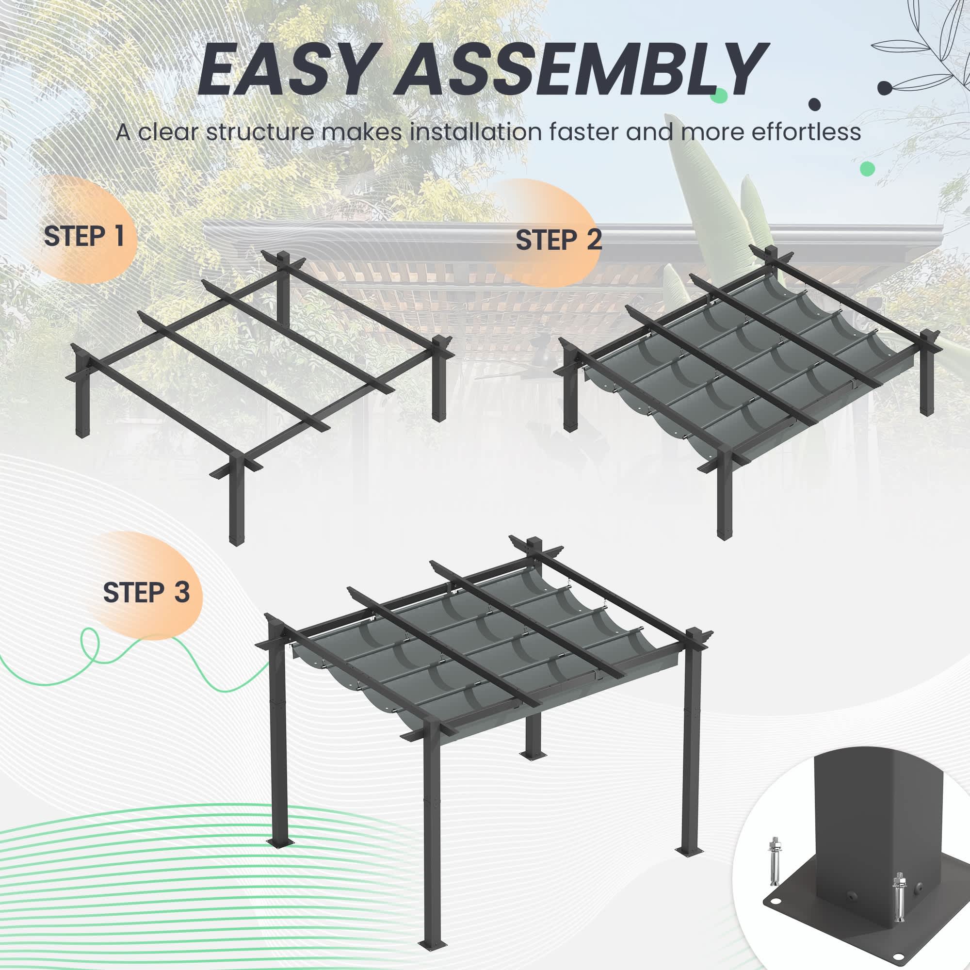U-HOMY KY-259GY-OT Pergolas-2 - View #8